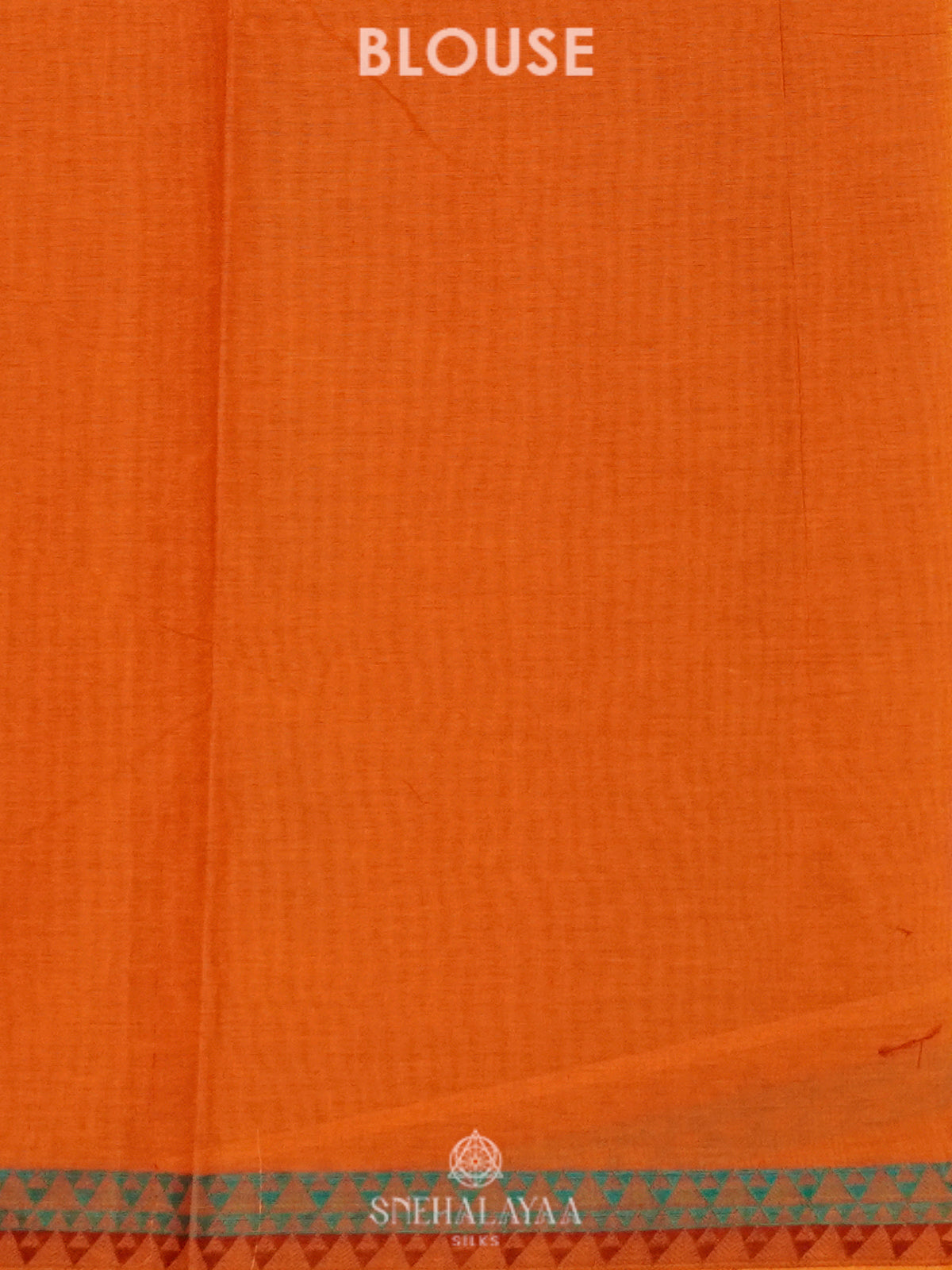 Orange Handloom Cotton Saree