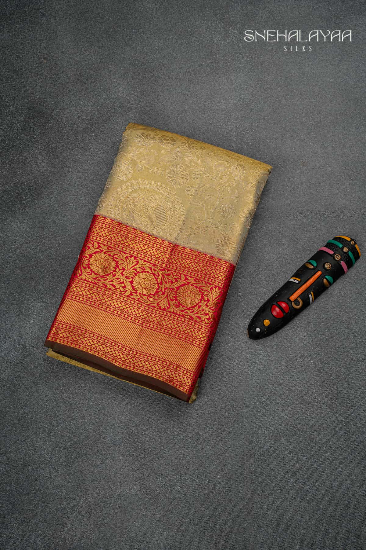 Gold Kancheevaram Tissue Silk Saree