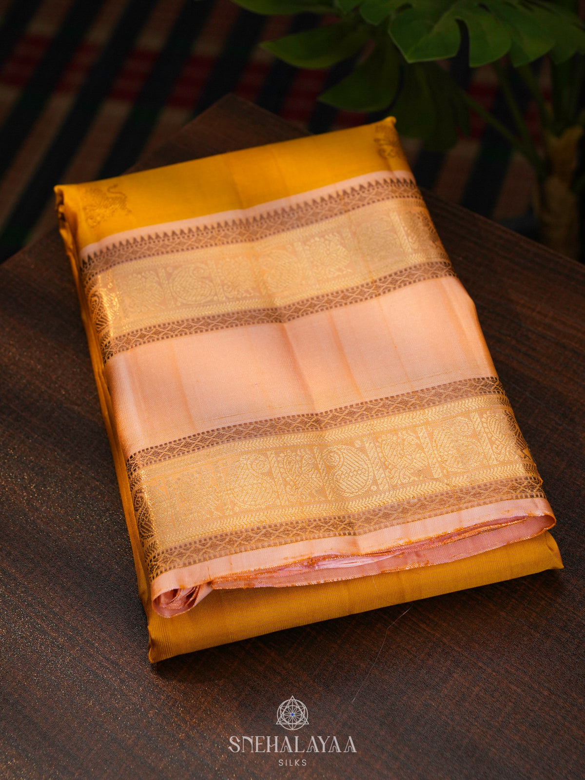 Yellow Kanjivaram Silk Saree