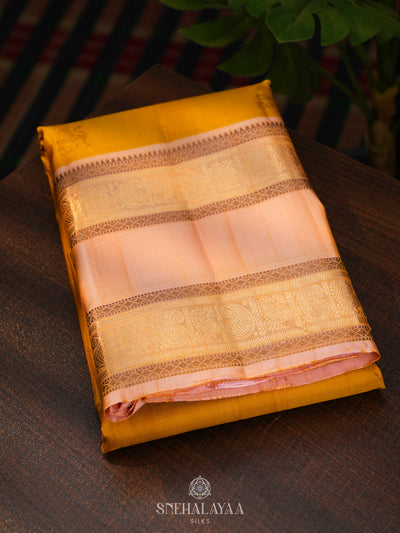 Yellow Kanjivaram Silk Saree