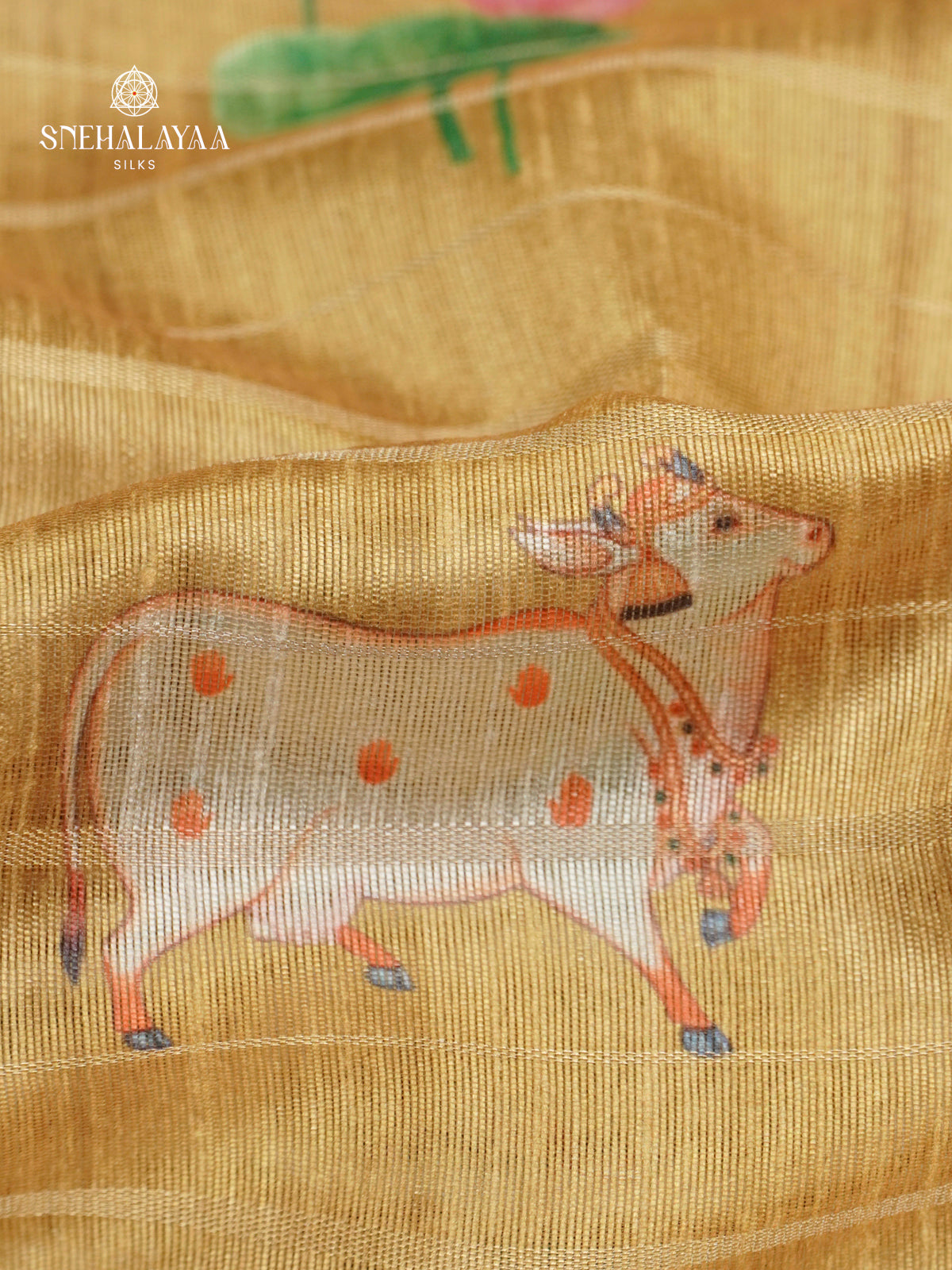 Mustard Tussar Saree