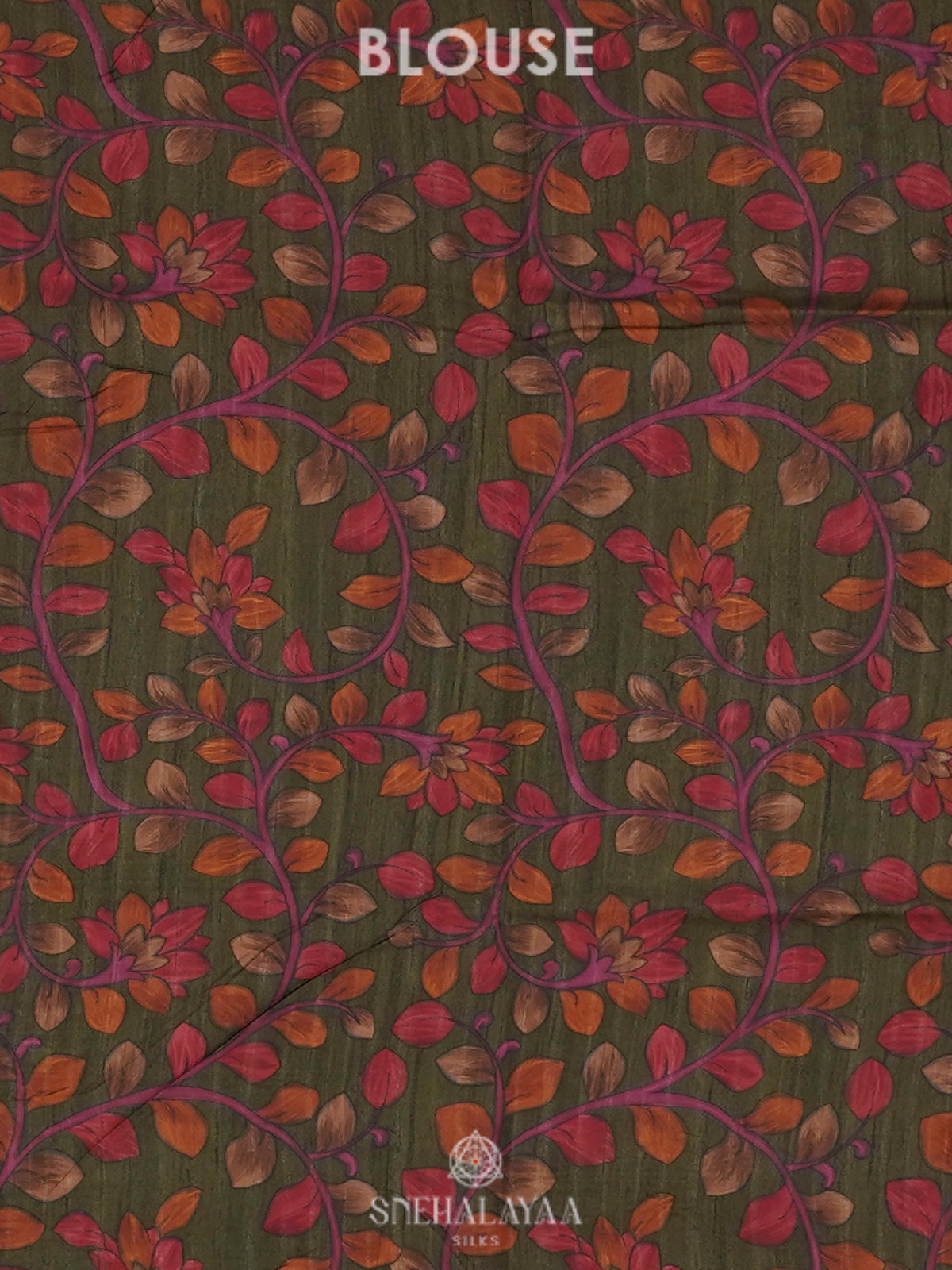 Maroon Tussar Embroidery Saree