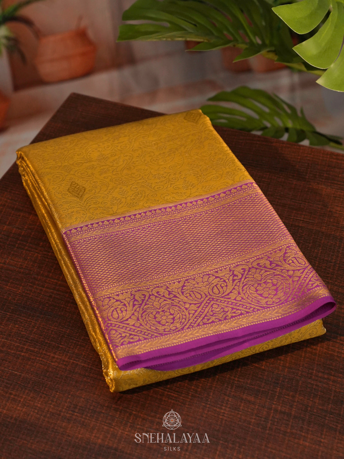 Yellow Kanjivaram Silk Saree