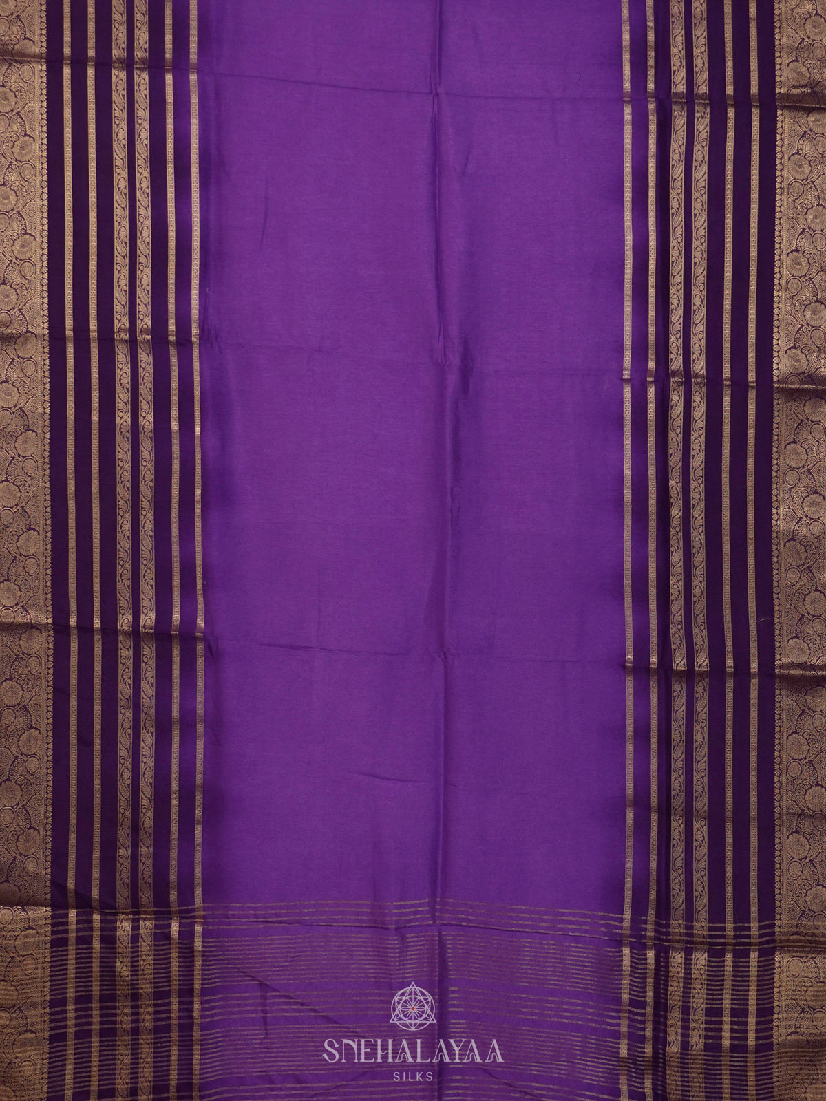 Purple Banaras Silk Saree