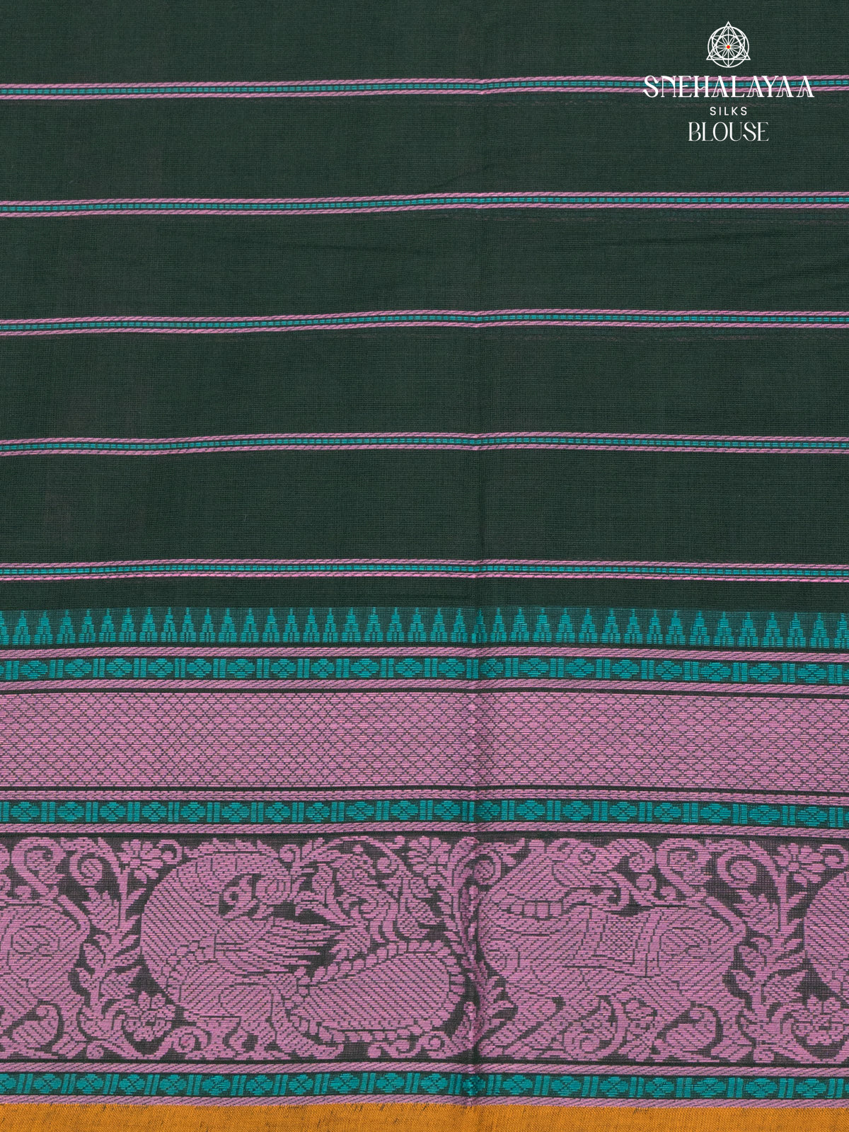 Teal Green Pure Kanchi Cotton Saree