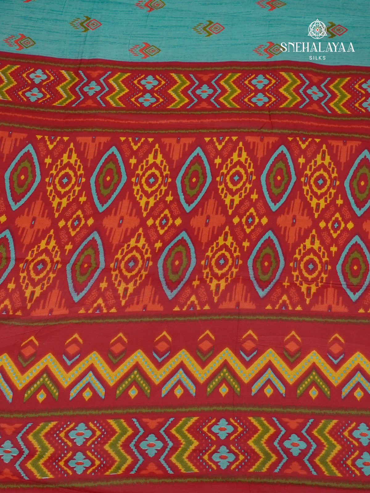 Sky Blue Munga Tussar Saree