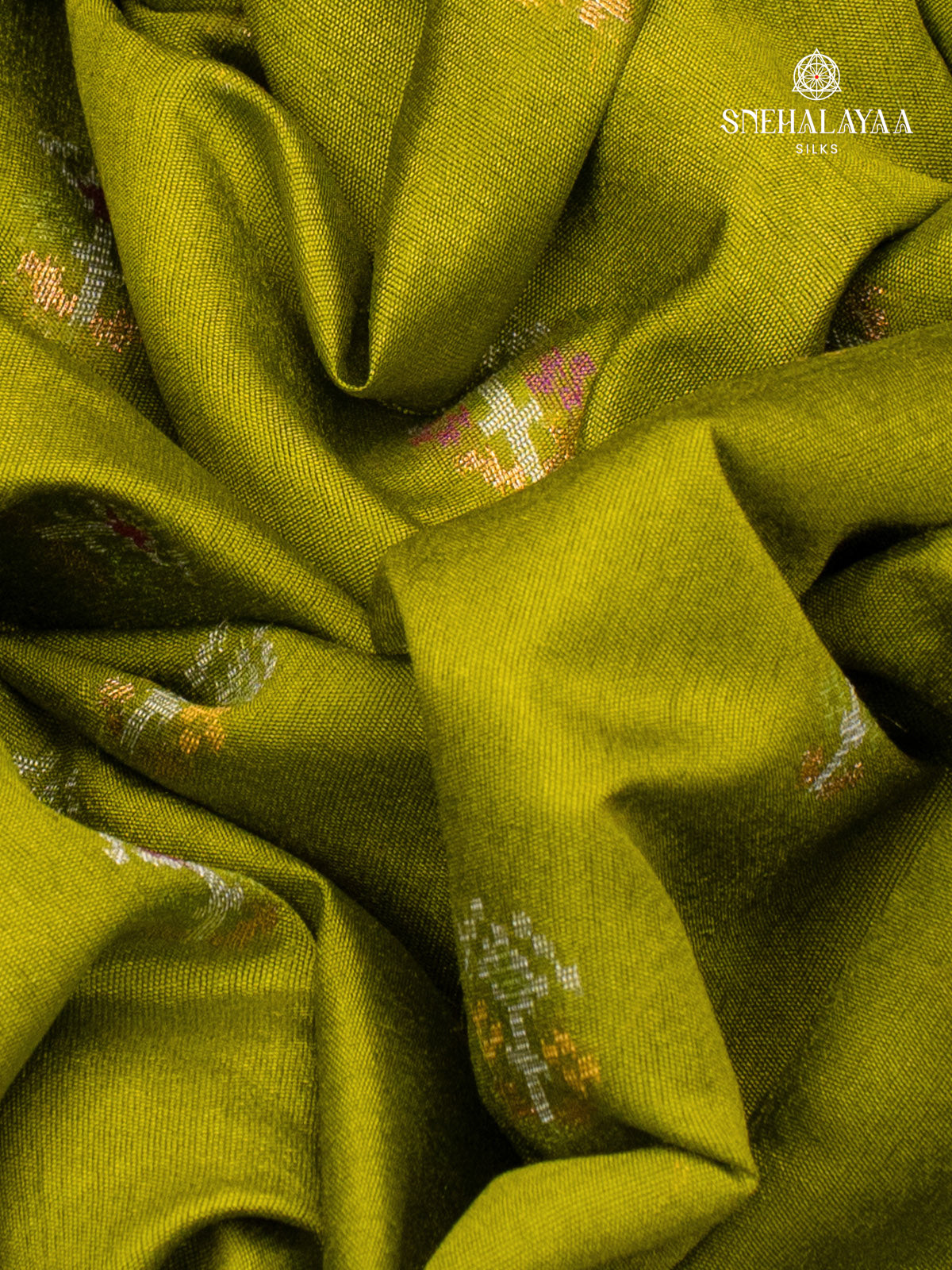 Green Ikat Silk Saree