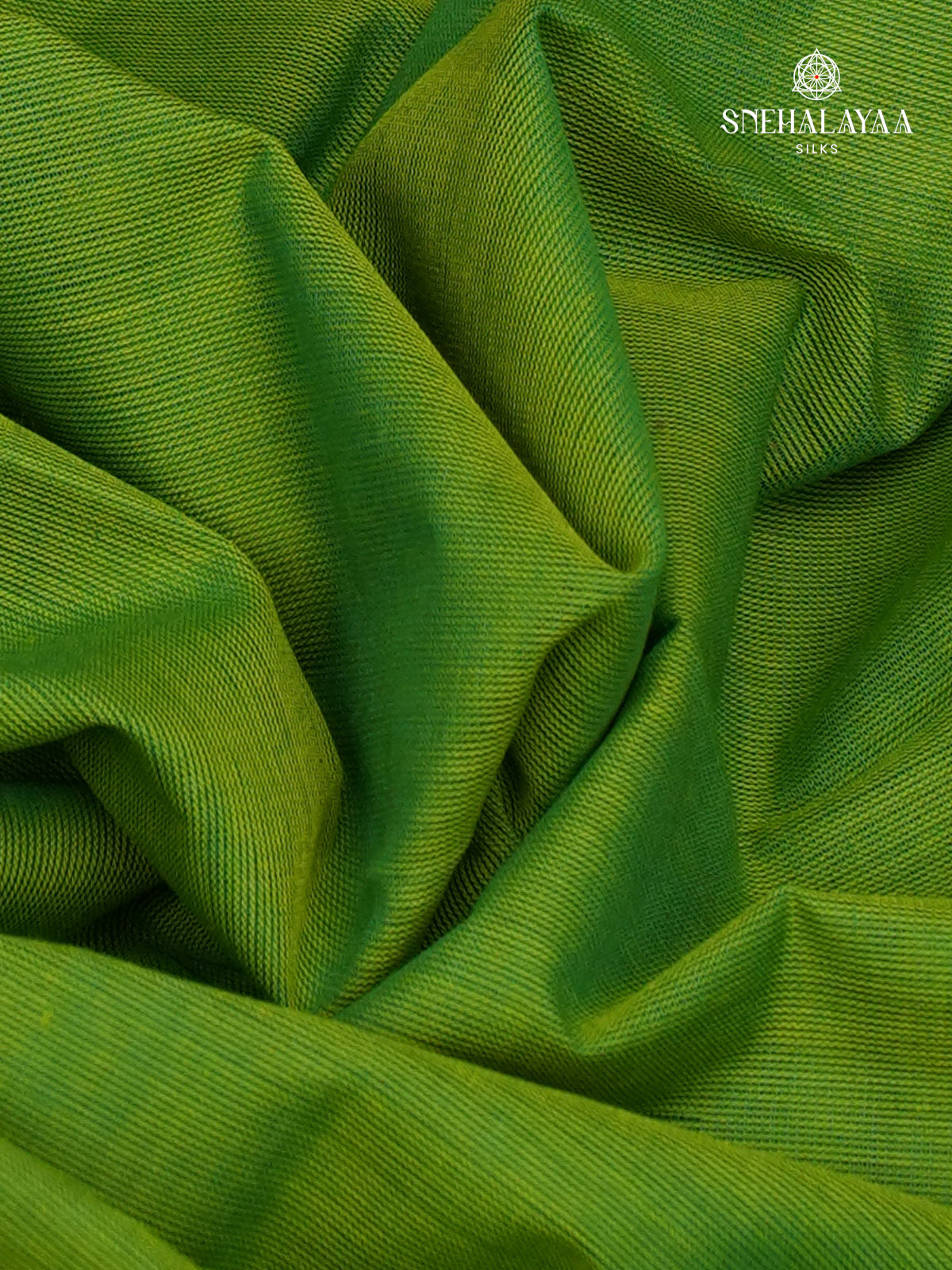 Chartreuse Green Chettinad Cotton Saree