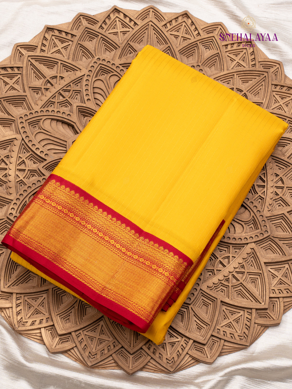 Yellow Kanjivaram Silk Saree