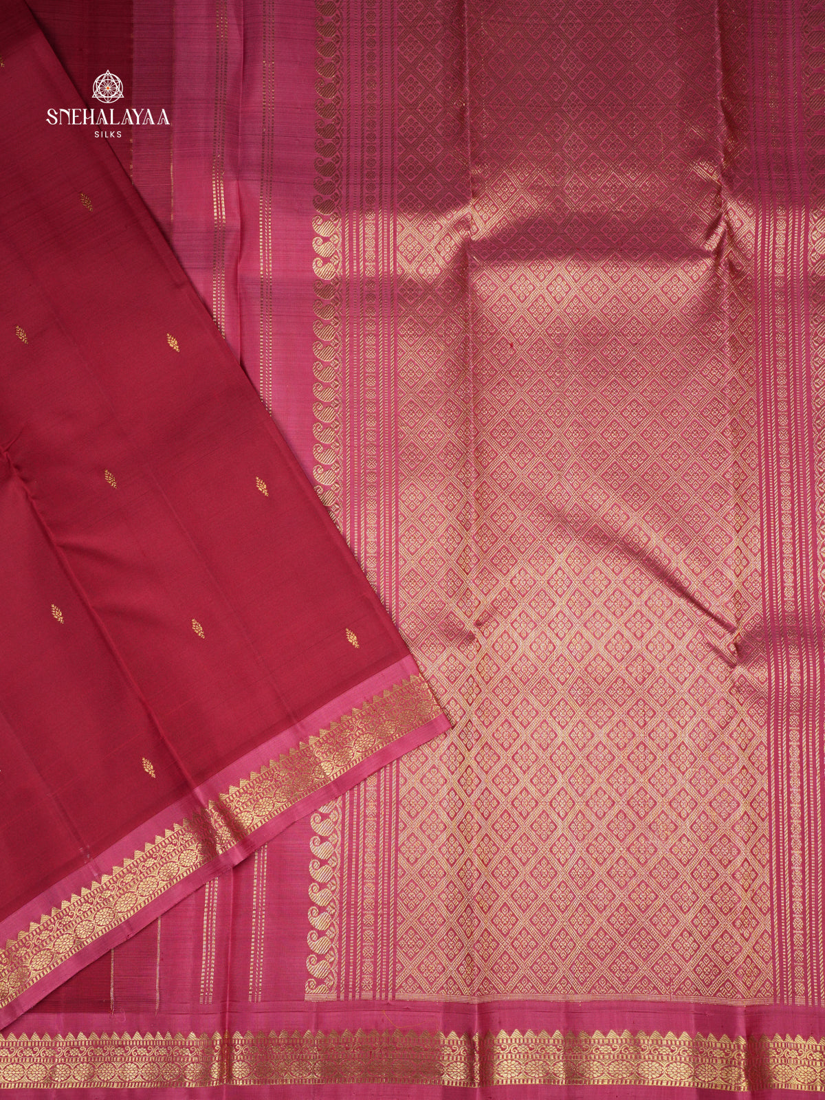 Maroon Kanjivaram Silk Saree