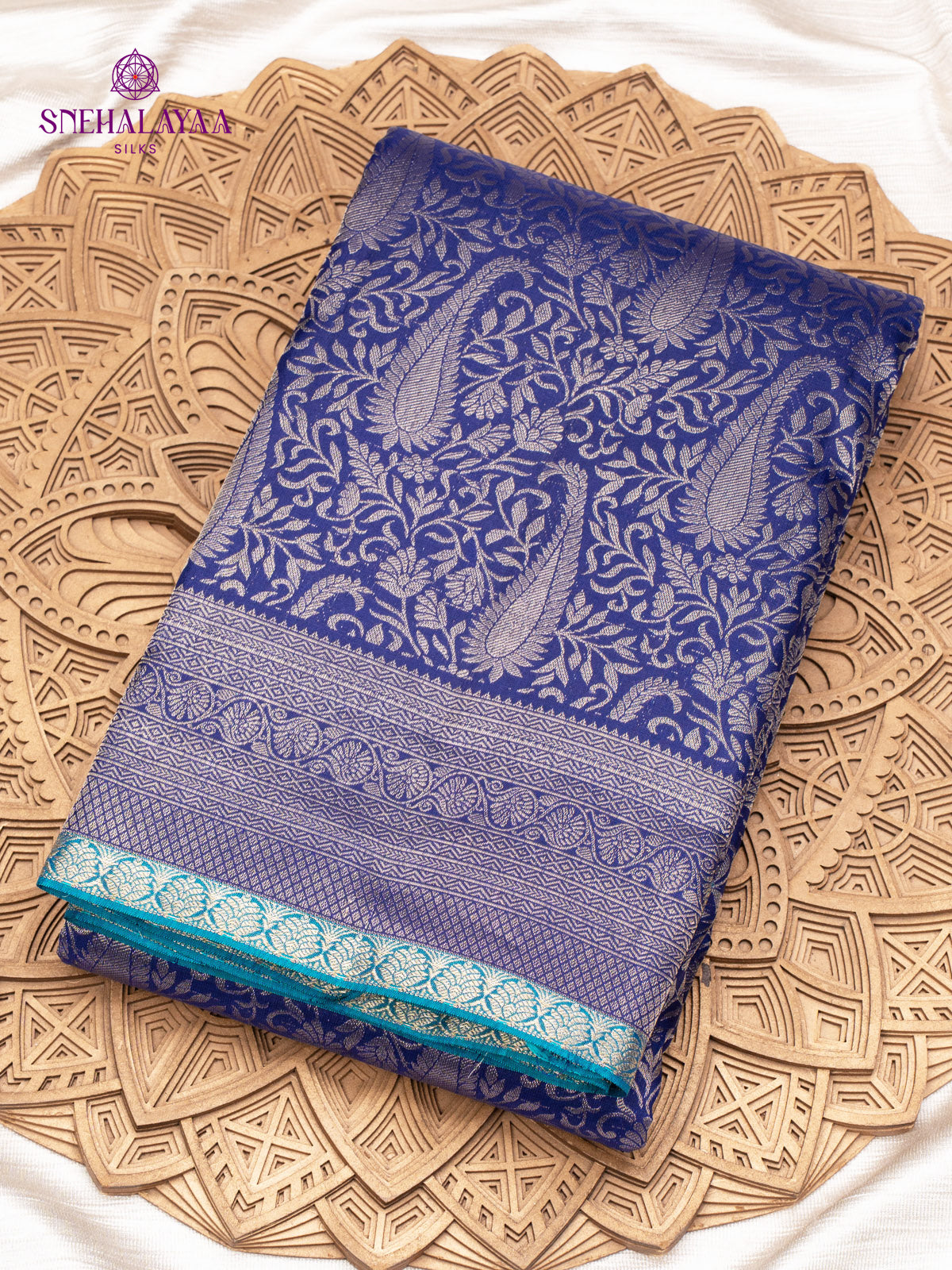 Navy Blue Kanjivaram Silk Saree
