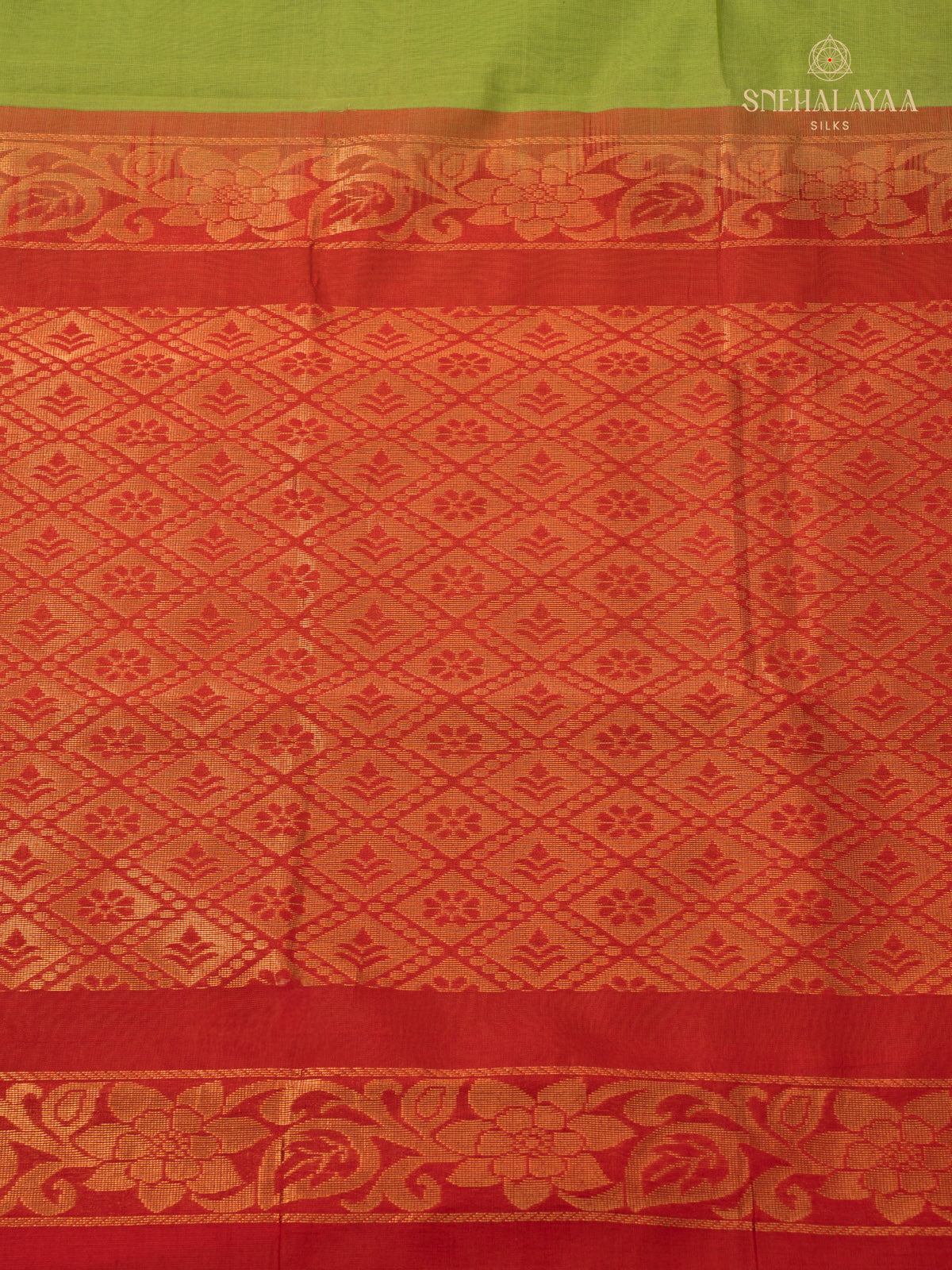 Green Gadwal Cotton Saree