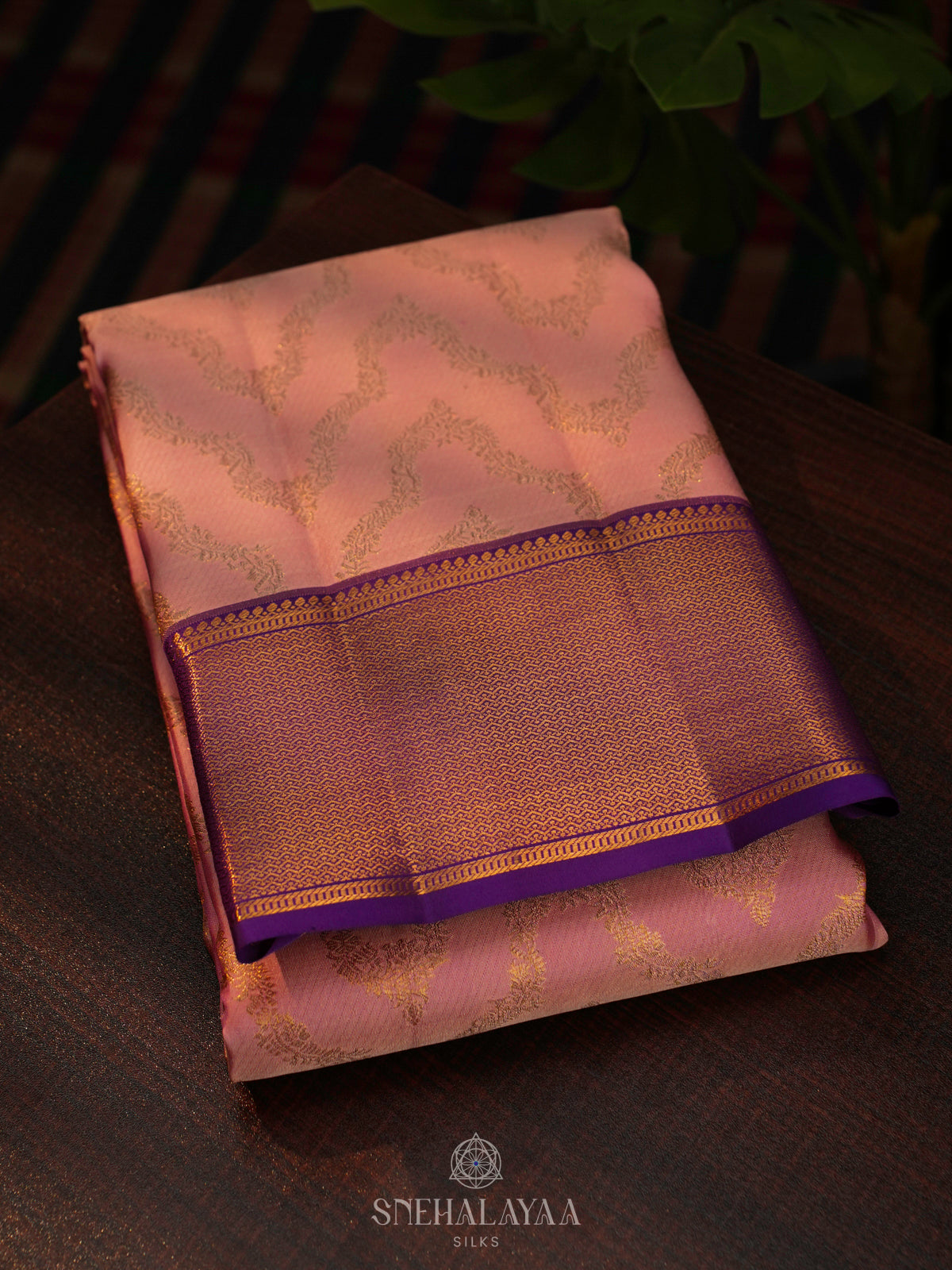 Peach Kanjivaram Silk Saree