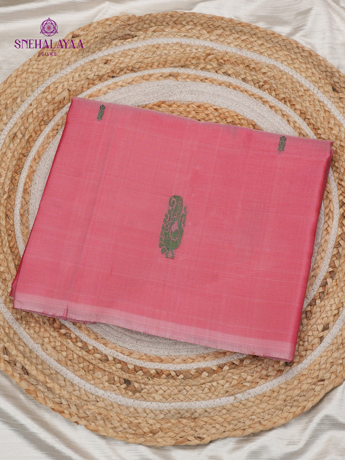 Pastel Pink Banana Pith Saree
