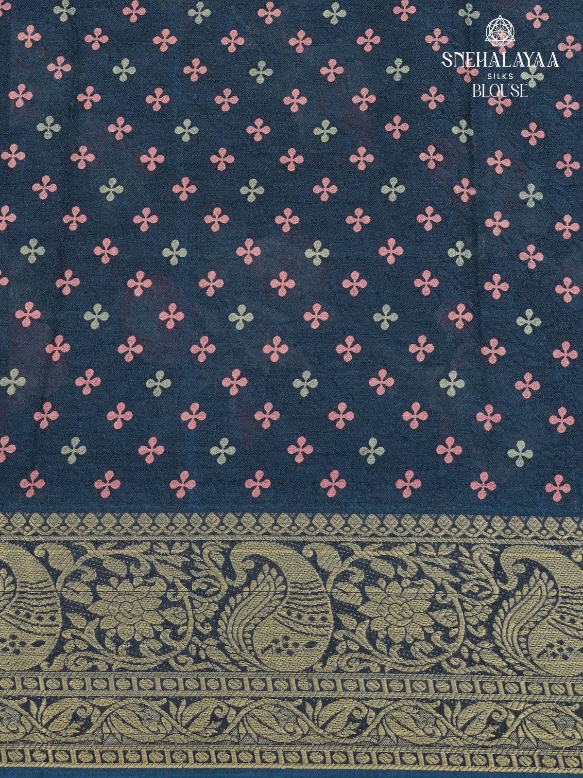 Teal Blue Dola Silk Saree