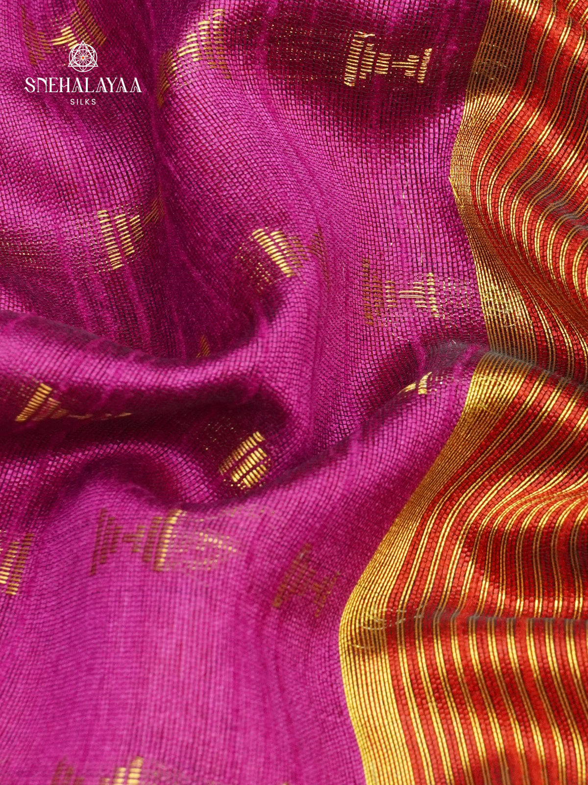 Magenta Purple Bamboo Silk Saree