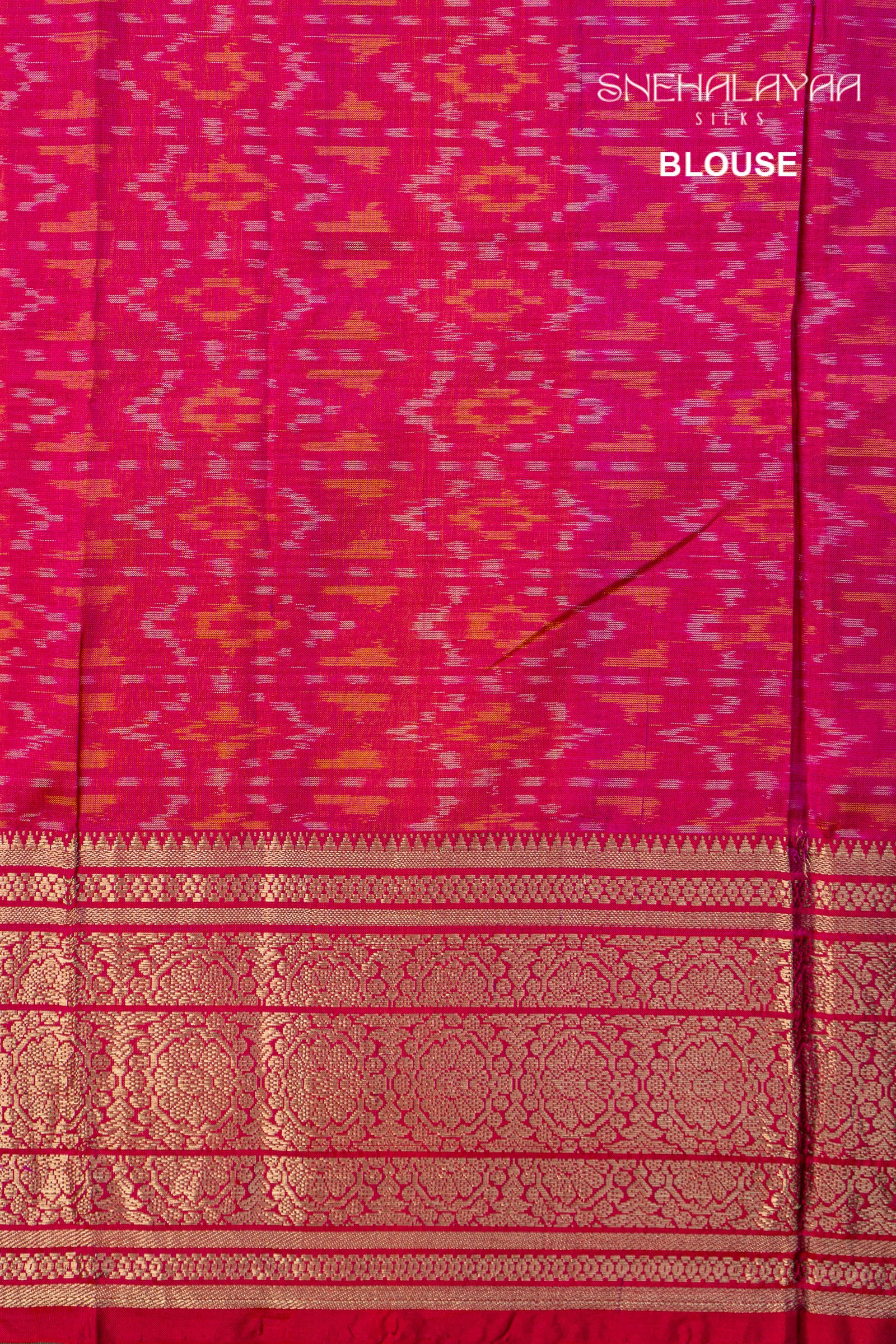 Yellow Mangalgiri Ikat Silk Saree