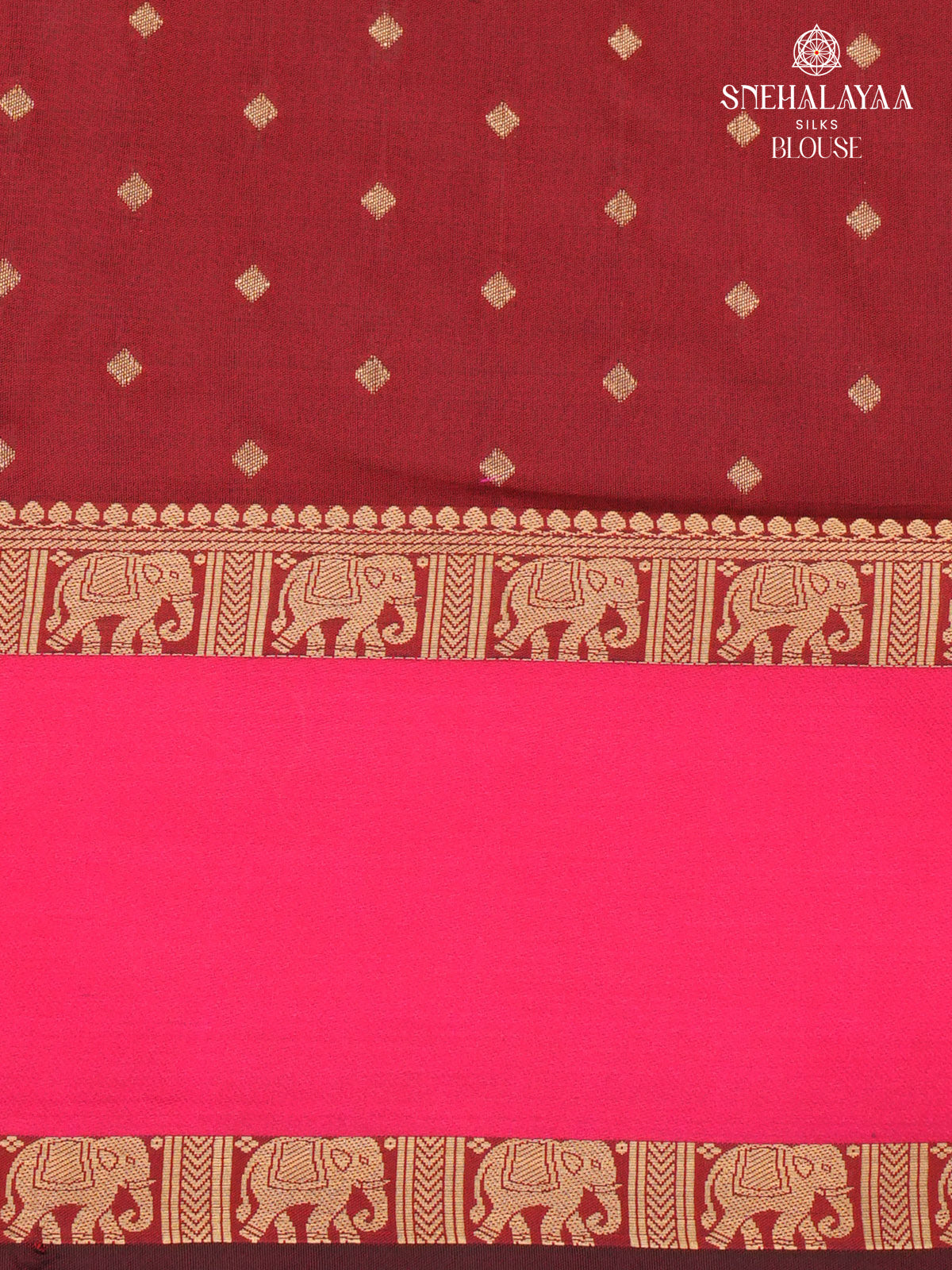 Maroon Banaras Paithani Saree