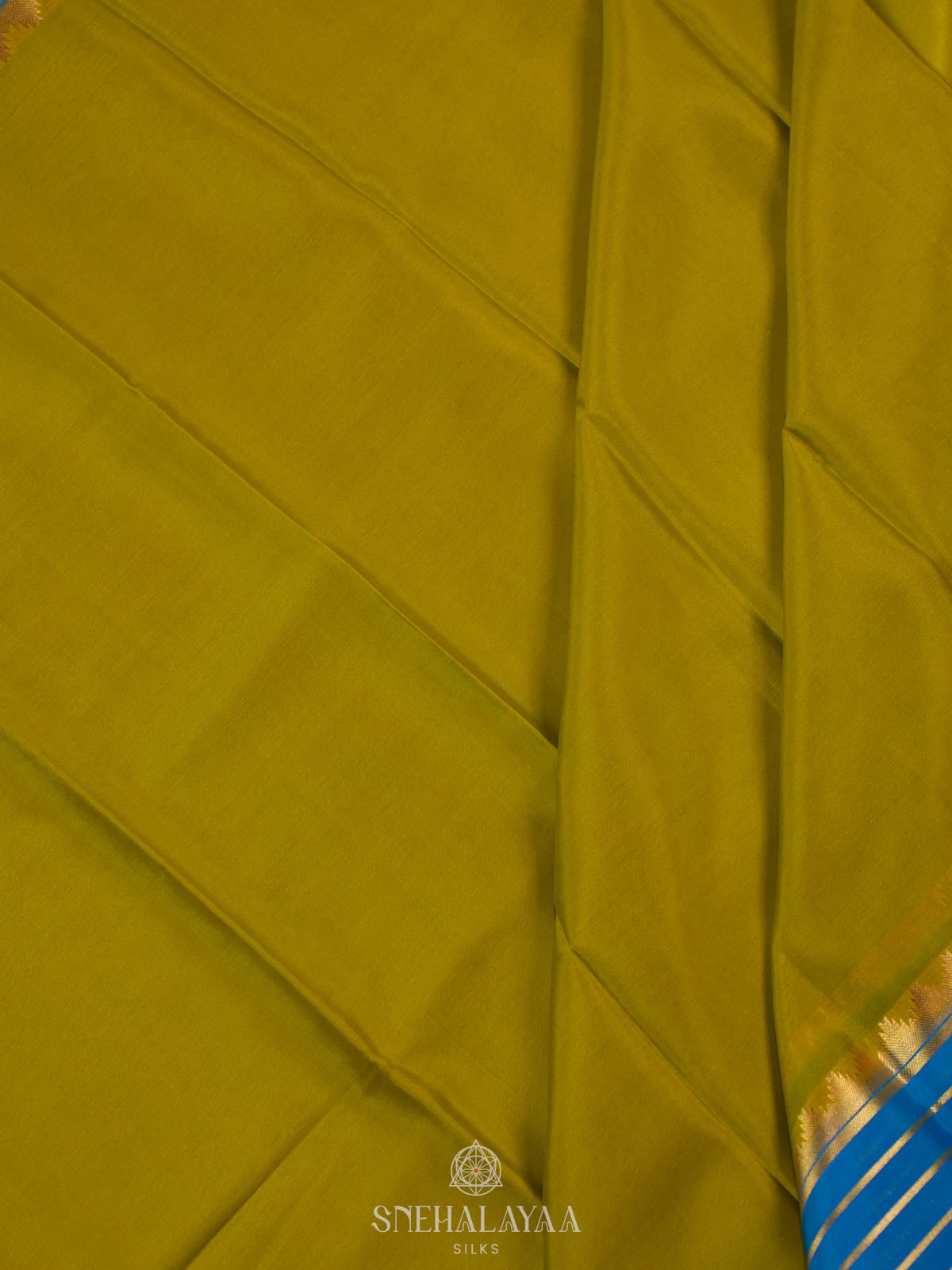 Mustard Yellow Mysore Silk Saree