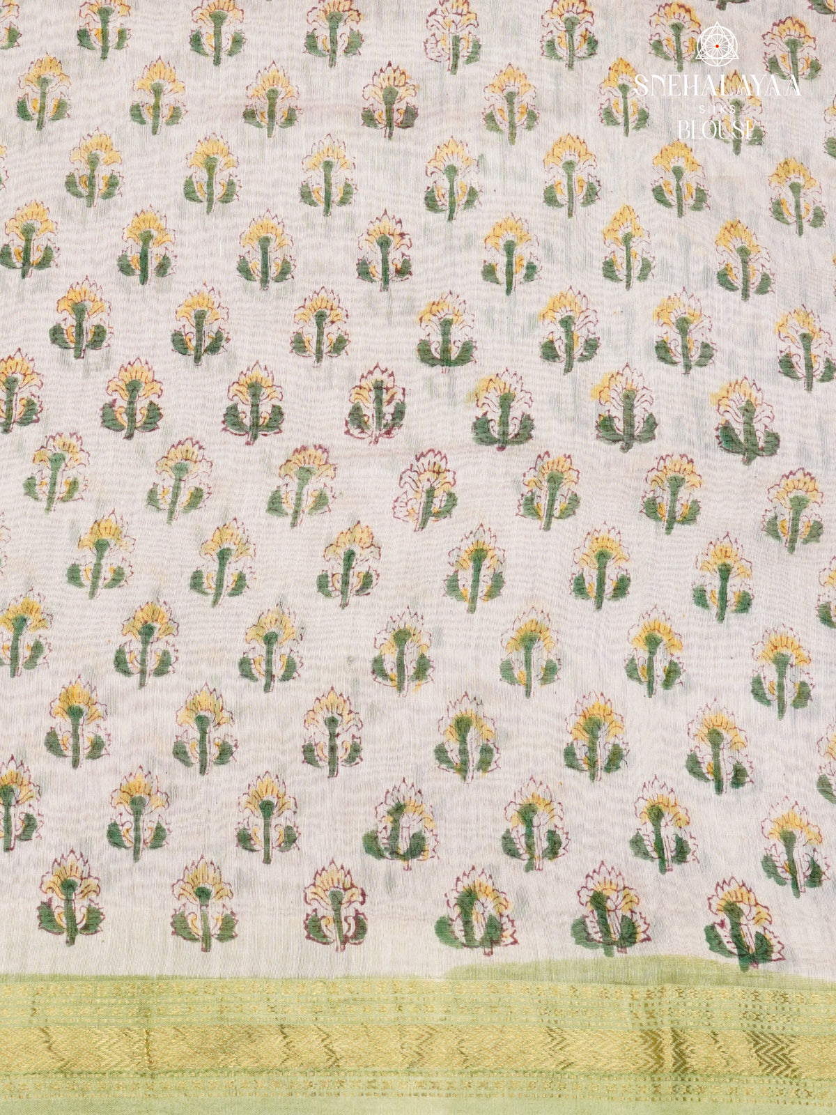 Olive Green Chanderi Saree