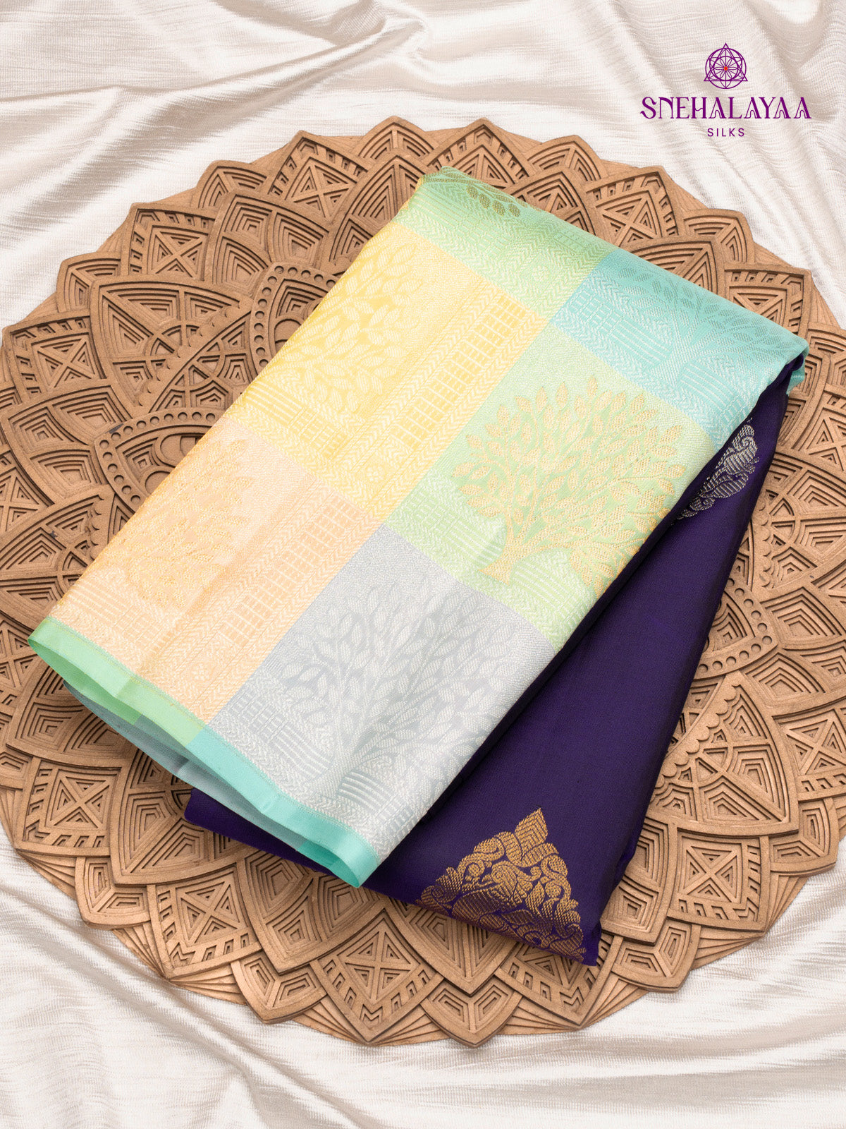 Indigo Kanjivaram Silk Saree