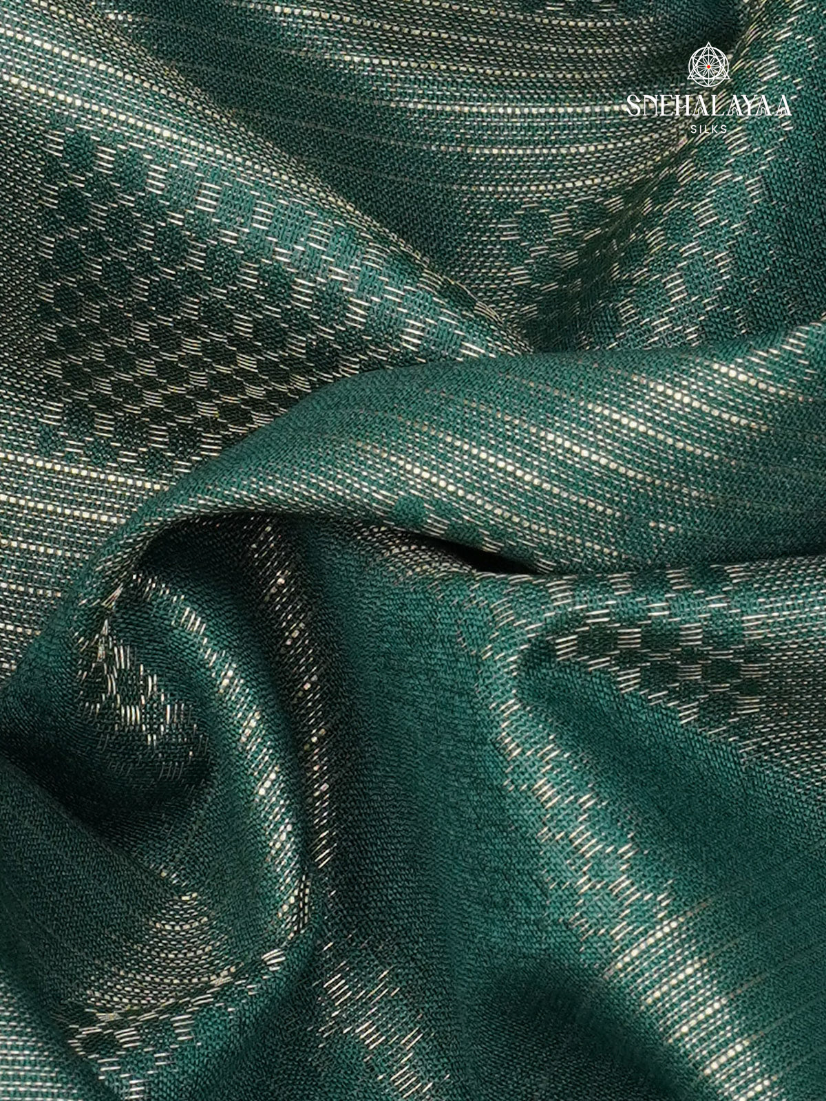 Emerald Green Bamboo Silk Saree