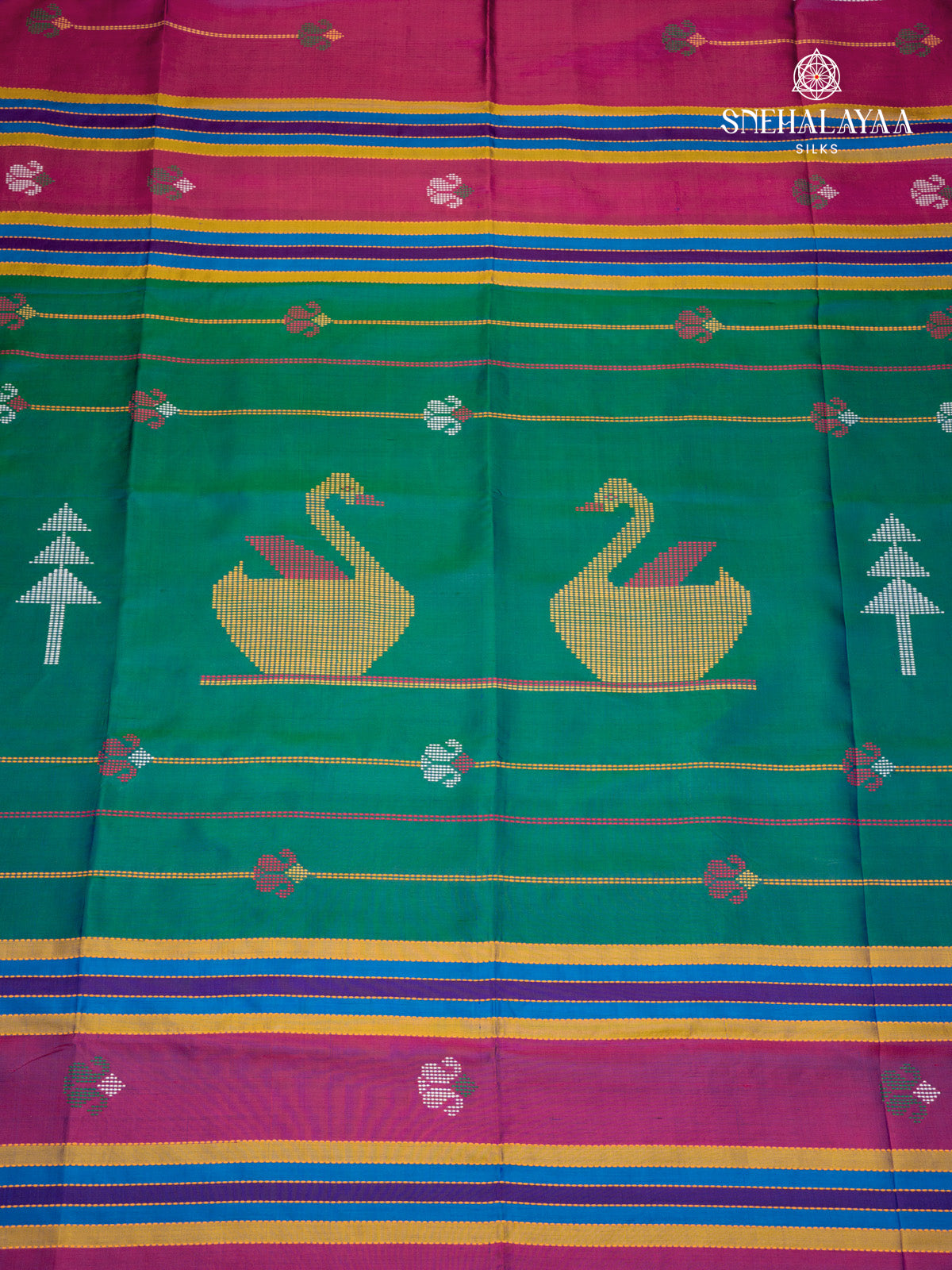 Violet Katan Silk Saree