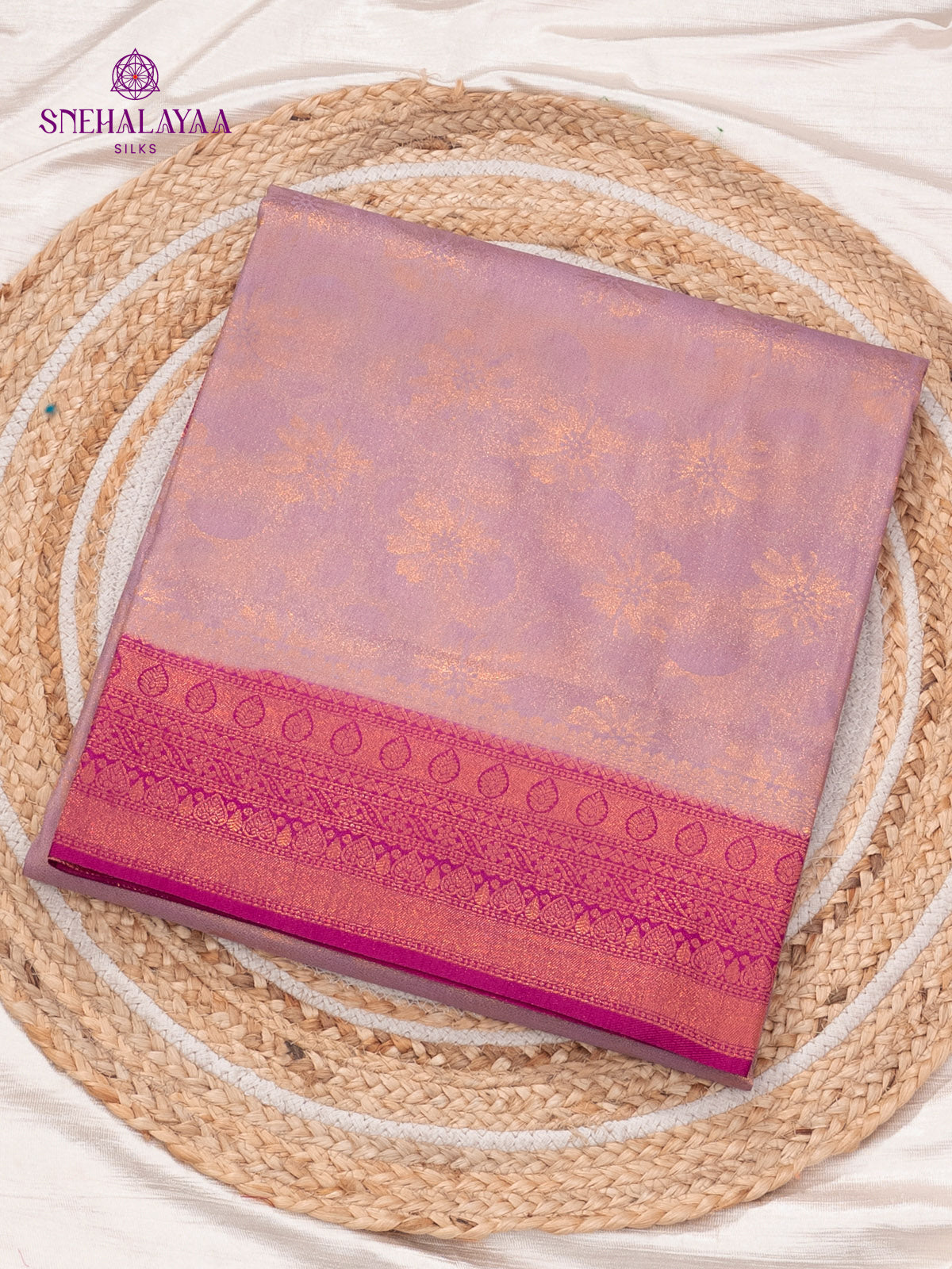 Rose Gold Soft Silk Saree