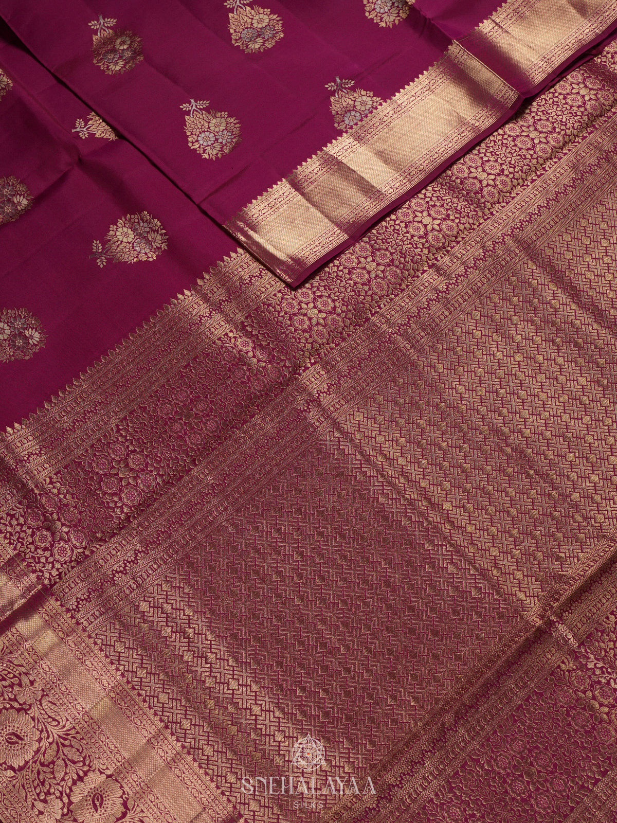 Magenta Kanjivaram Silk Saree