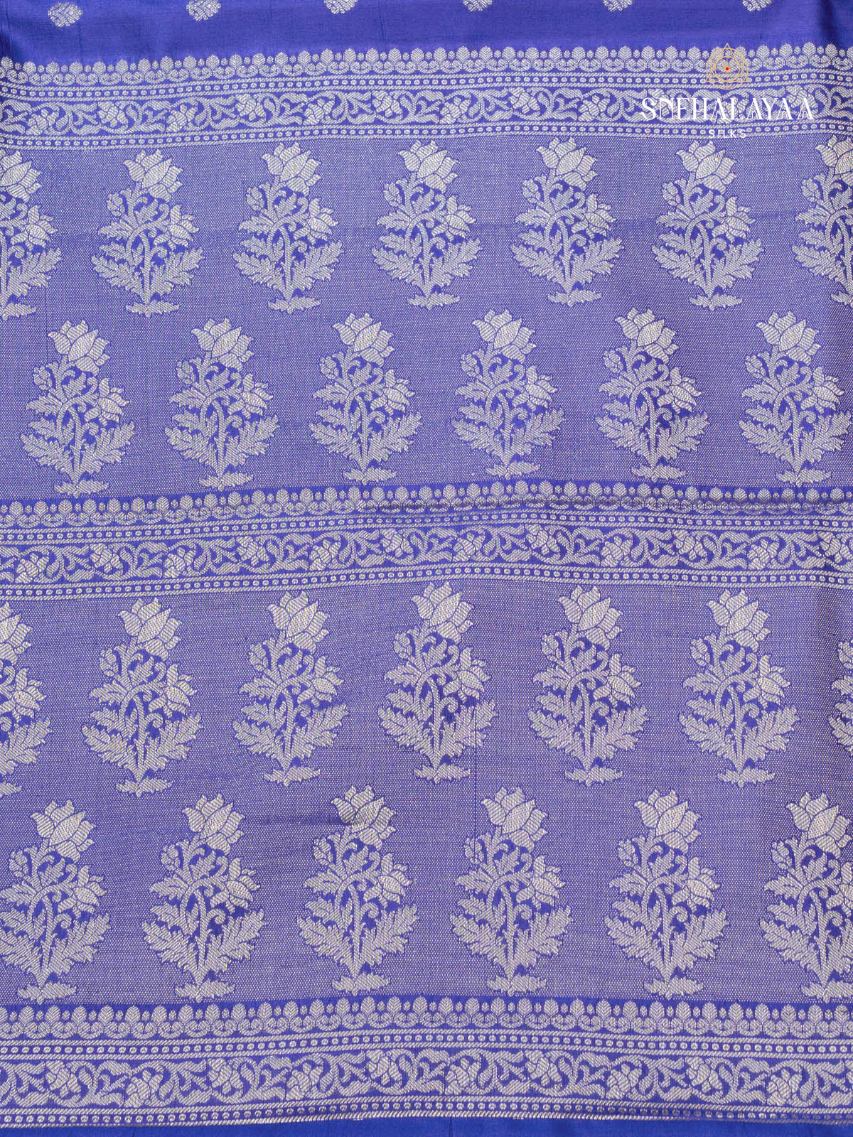 Blue Banaras Dupion Saree