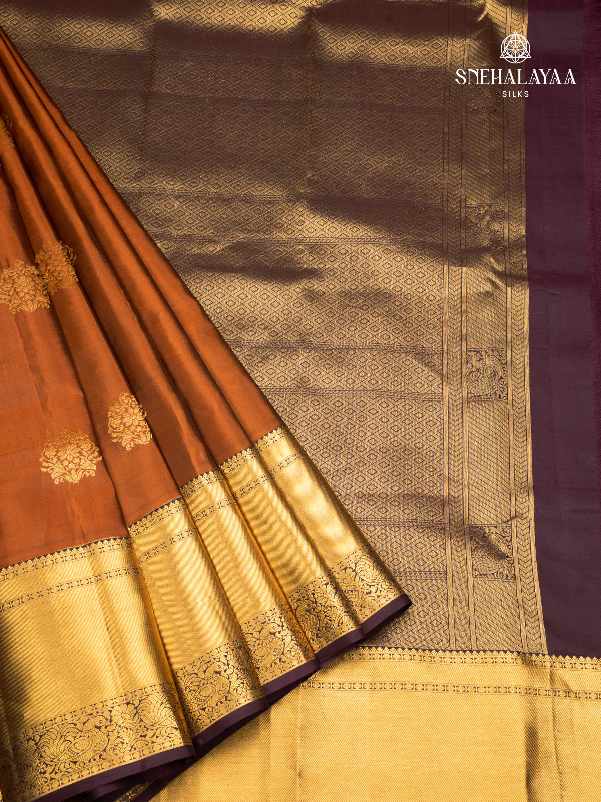 Brown Kanjivaram Silk Saree