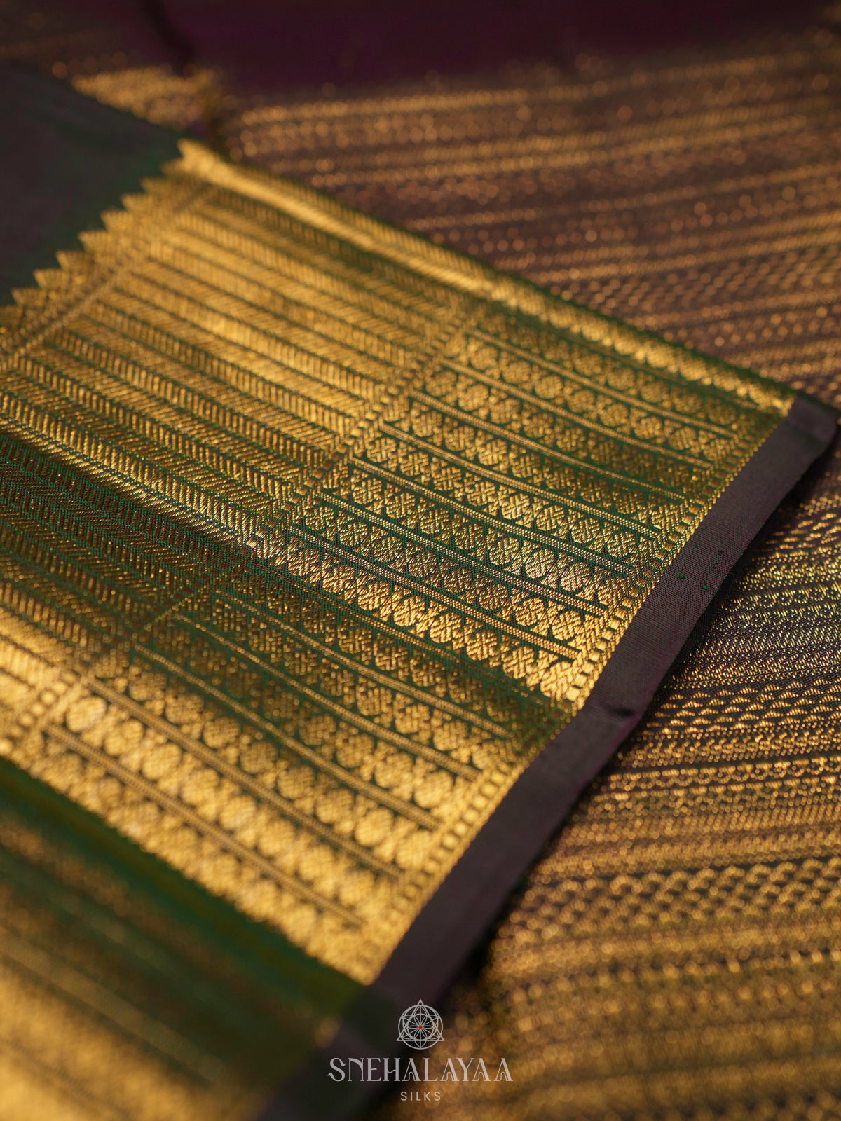 Forest Green Kanjivaram Silk Saree