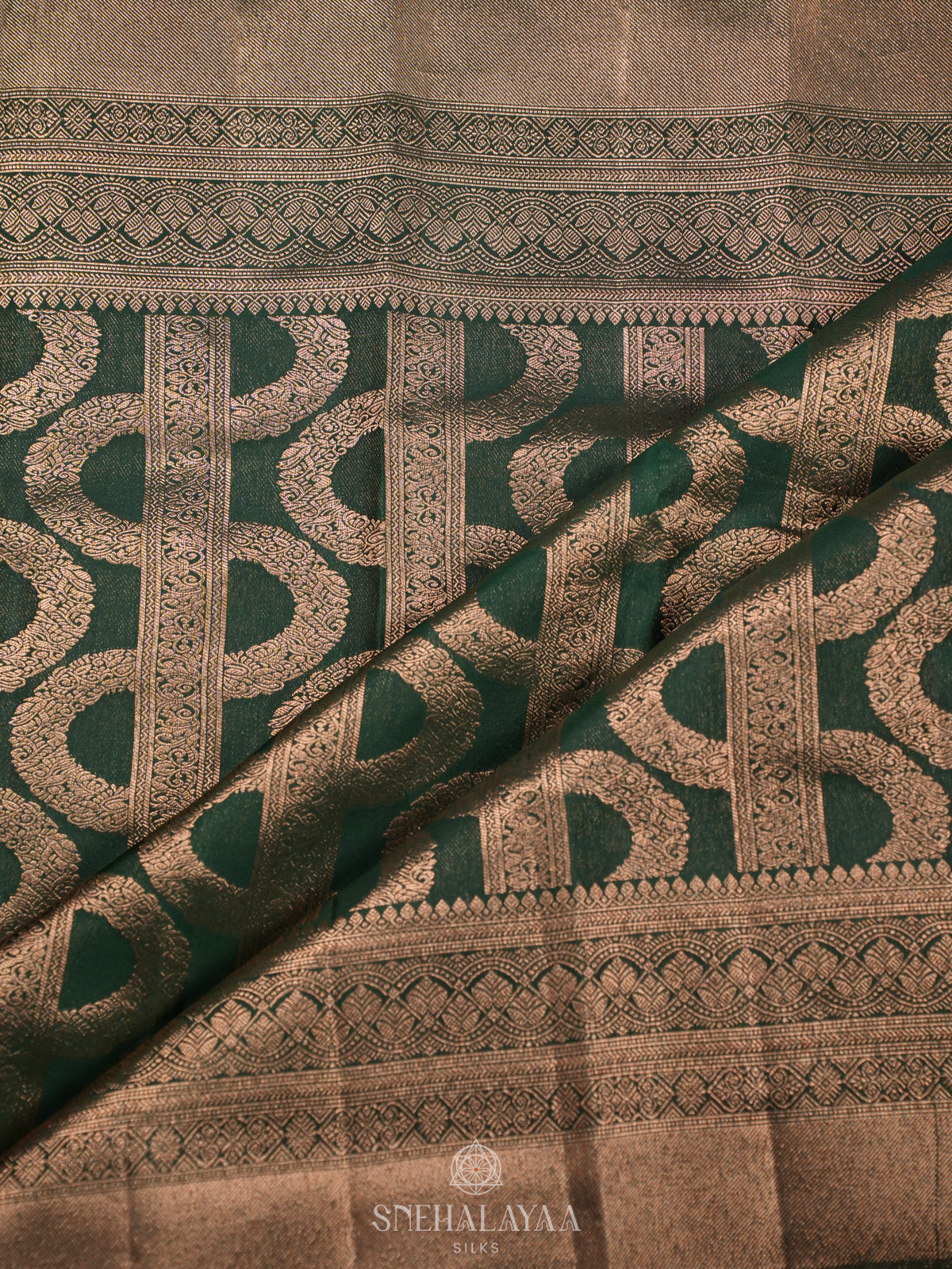 Forest Green Kanjivaram Silk Saree