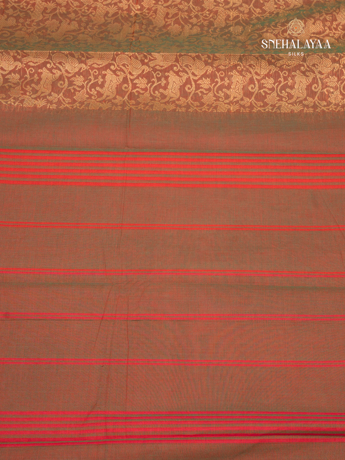 Brown Chettinad Cotton Saree