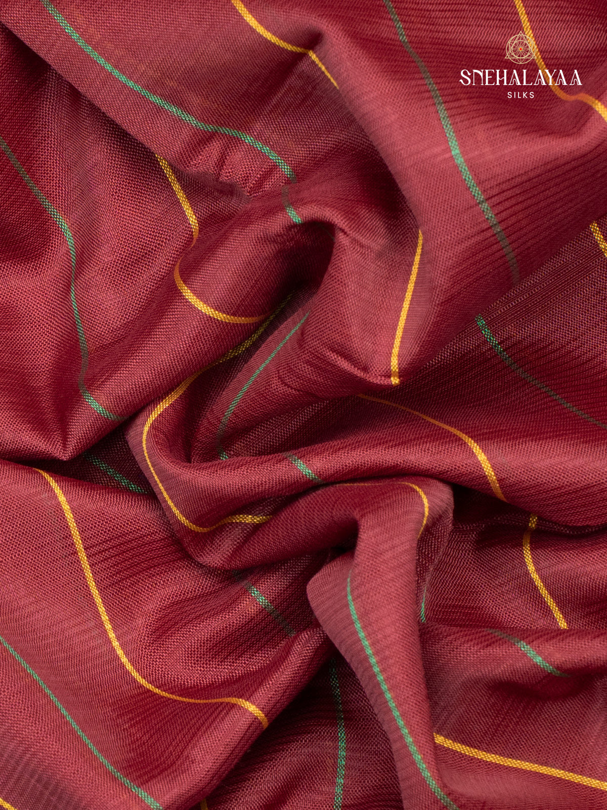 Maroon Mangalagiri Silk Cotton Saree