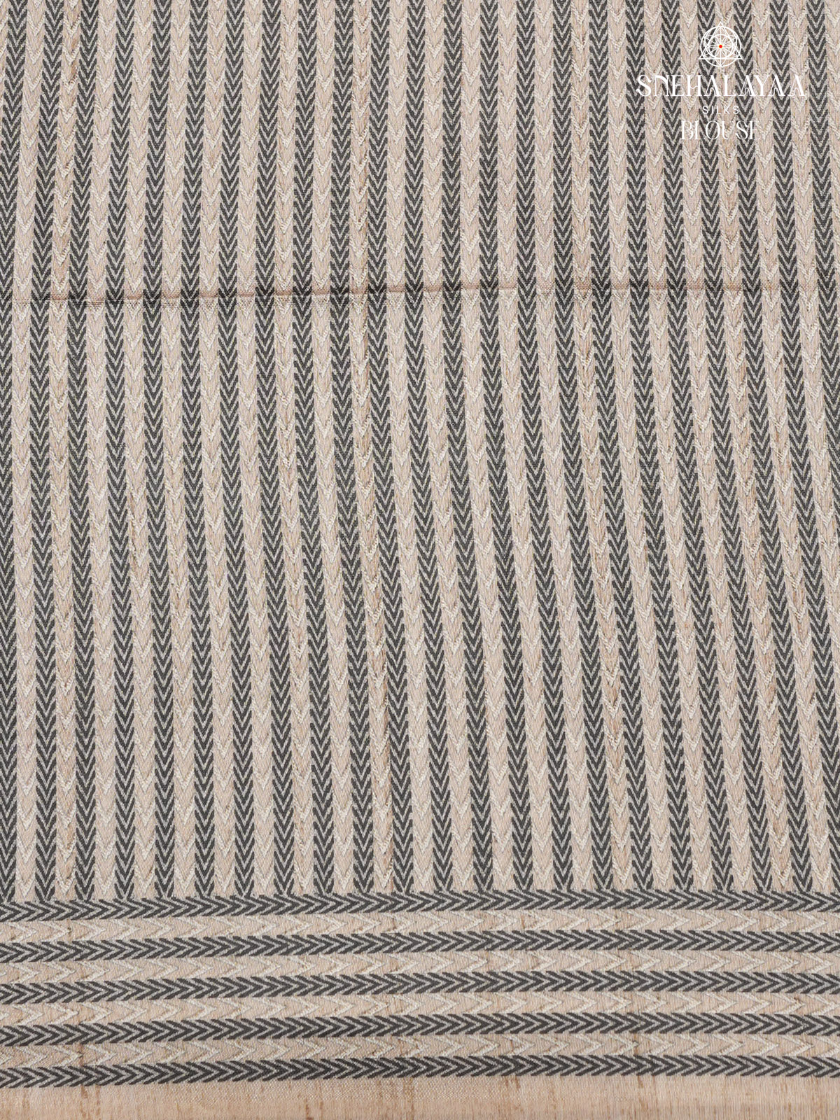 Grey Tussar Embroidery Saree