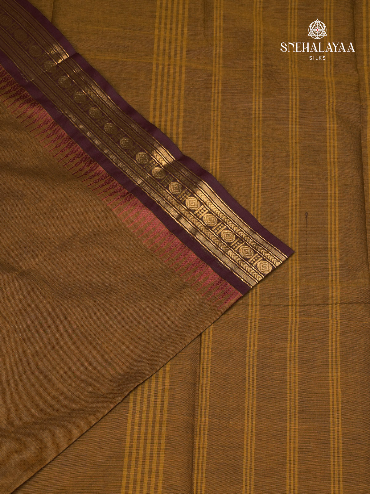 Brown Chettinad Cotton Saree