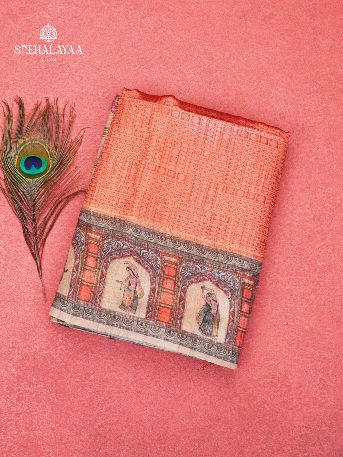 Orange Banaras Saree