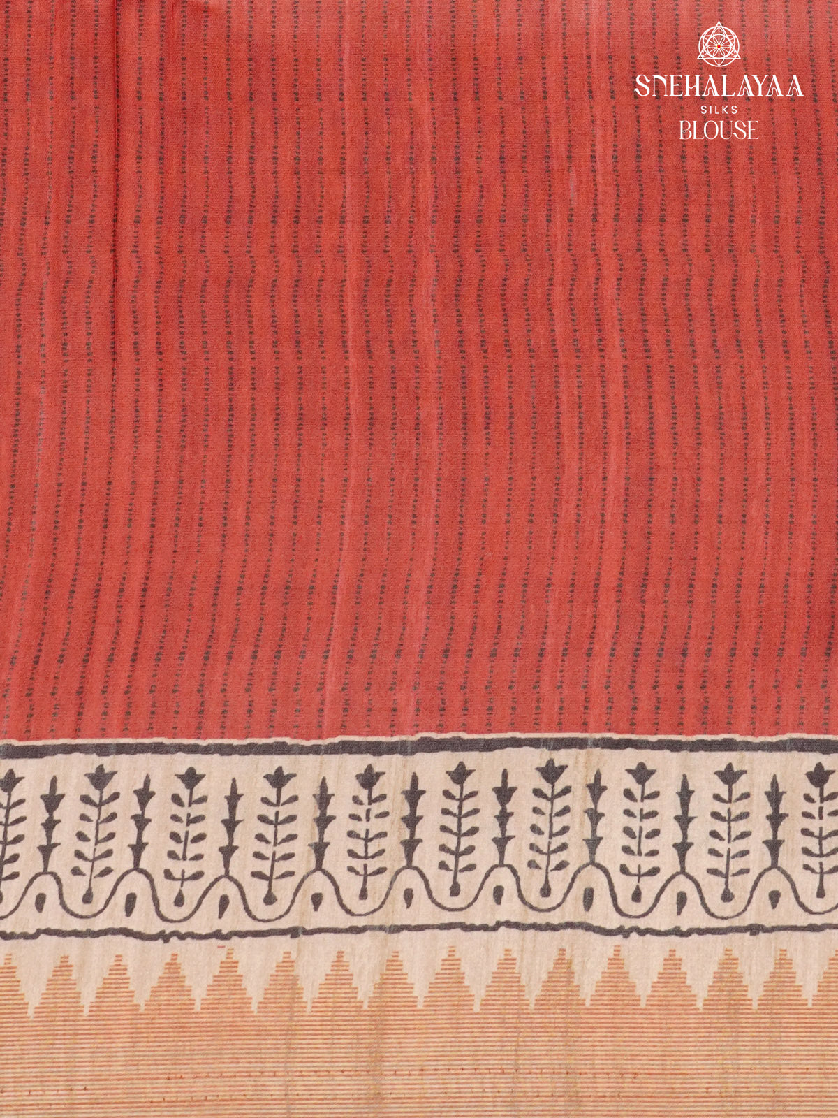 Red Tussar Saree