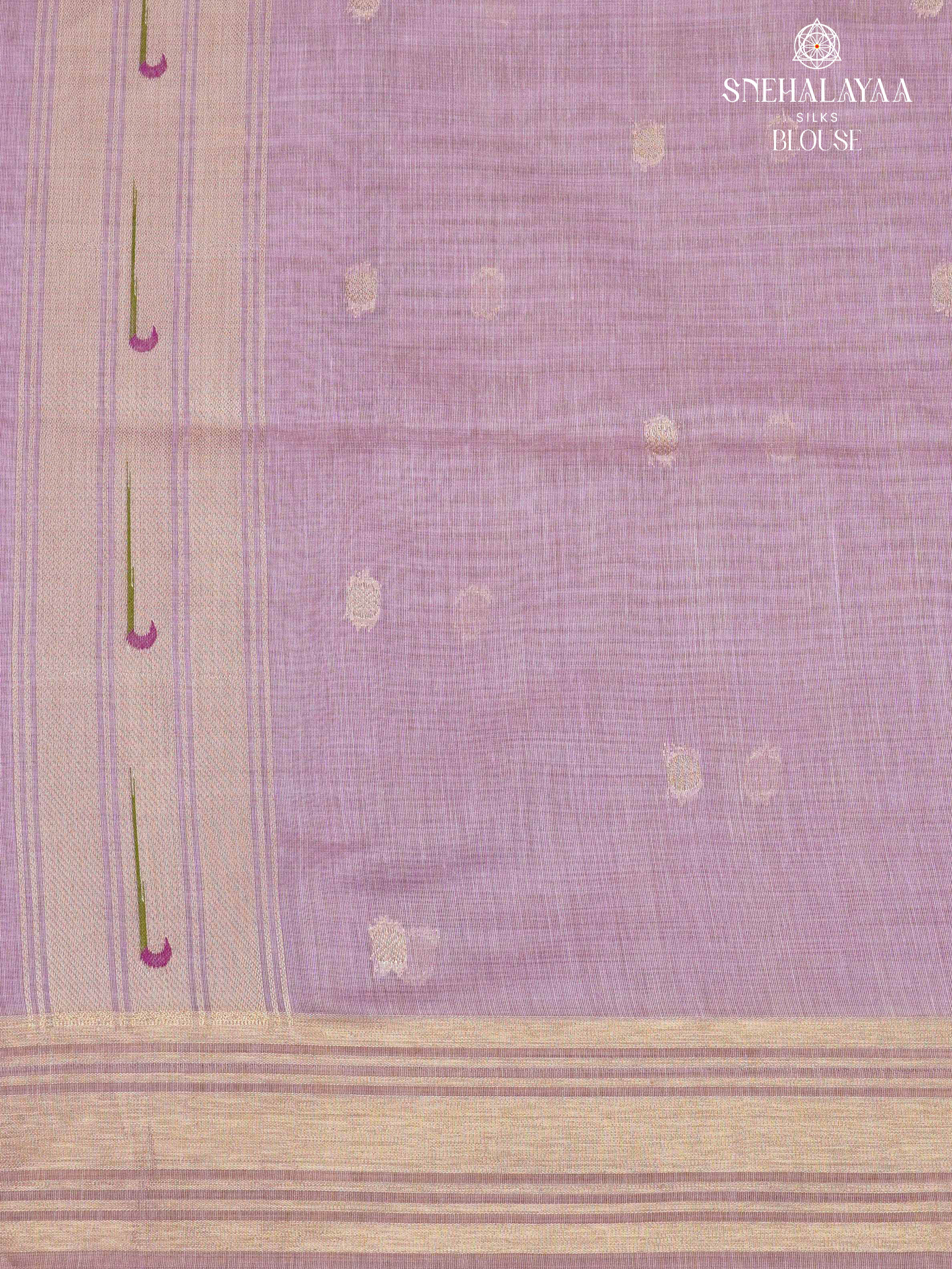Lavender Munga Cotton Saree