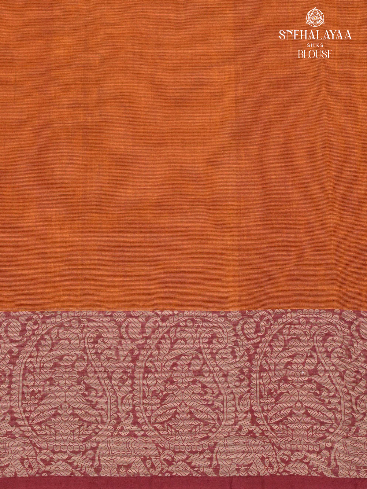 Orange Venkatagiri Cotton Saree