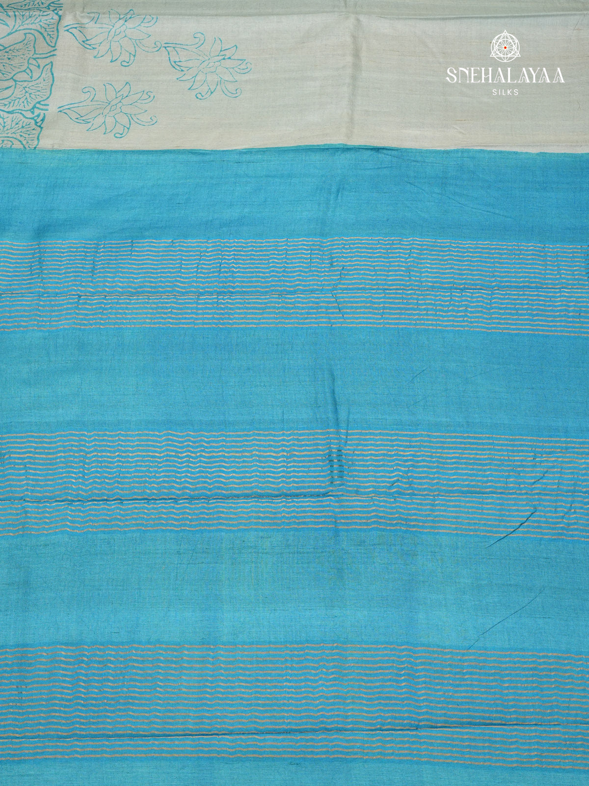 Grey Tussar Silk Saree