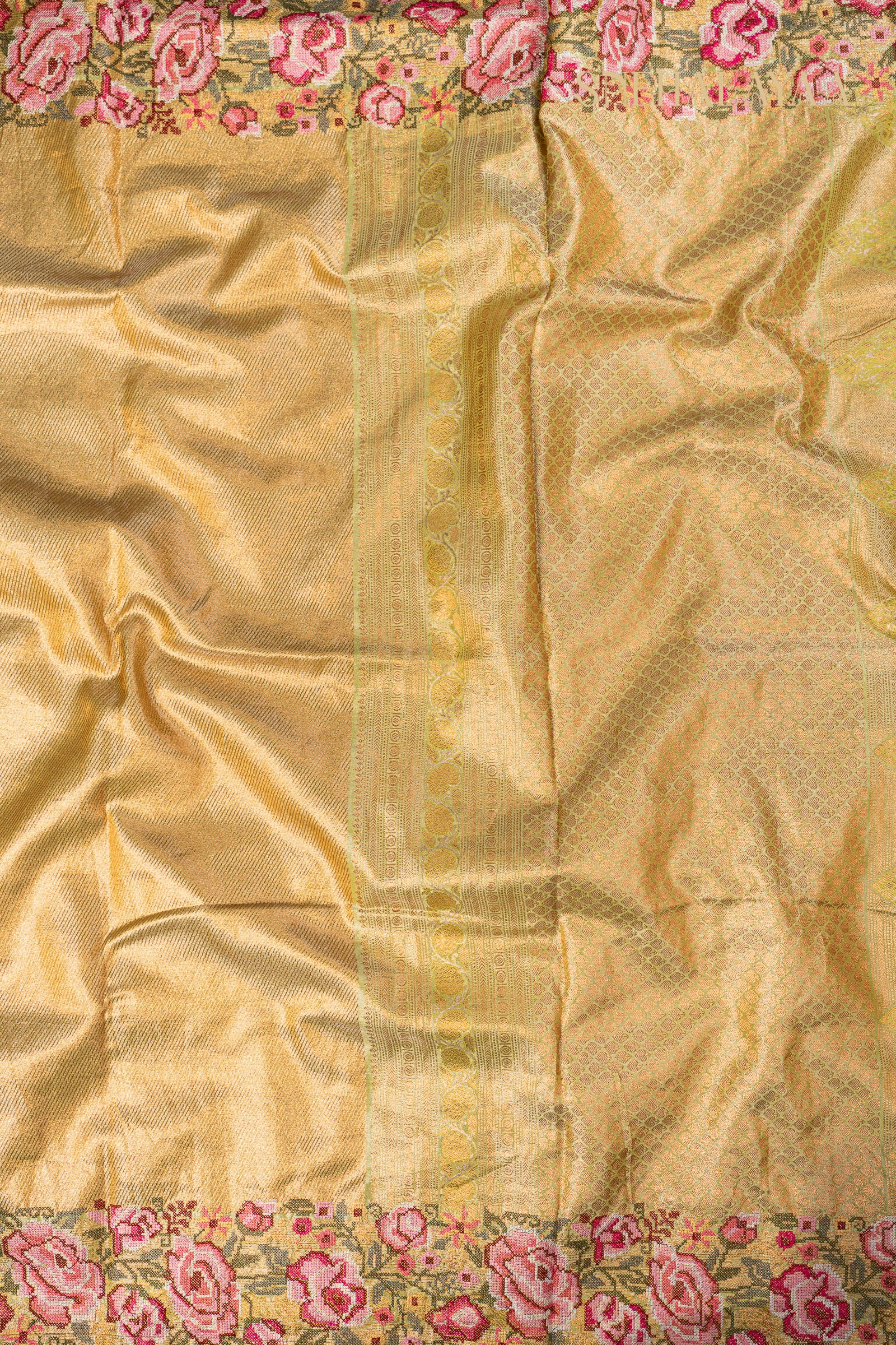 Gold Banaras Tissue Saree