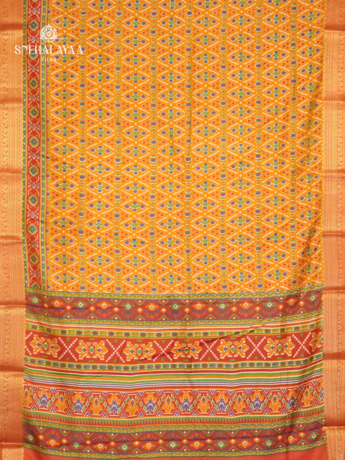 Yellow Ikat Saree