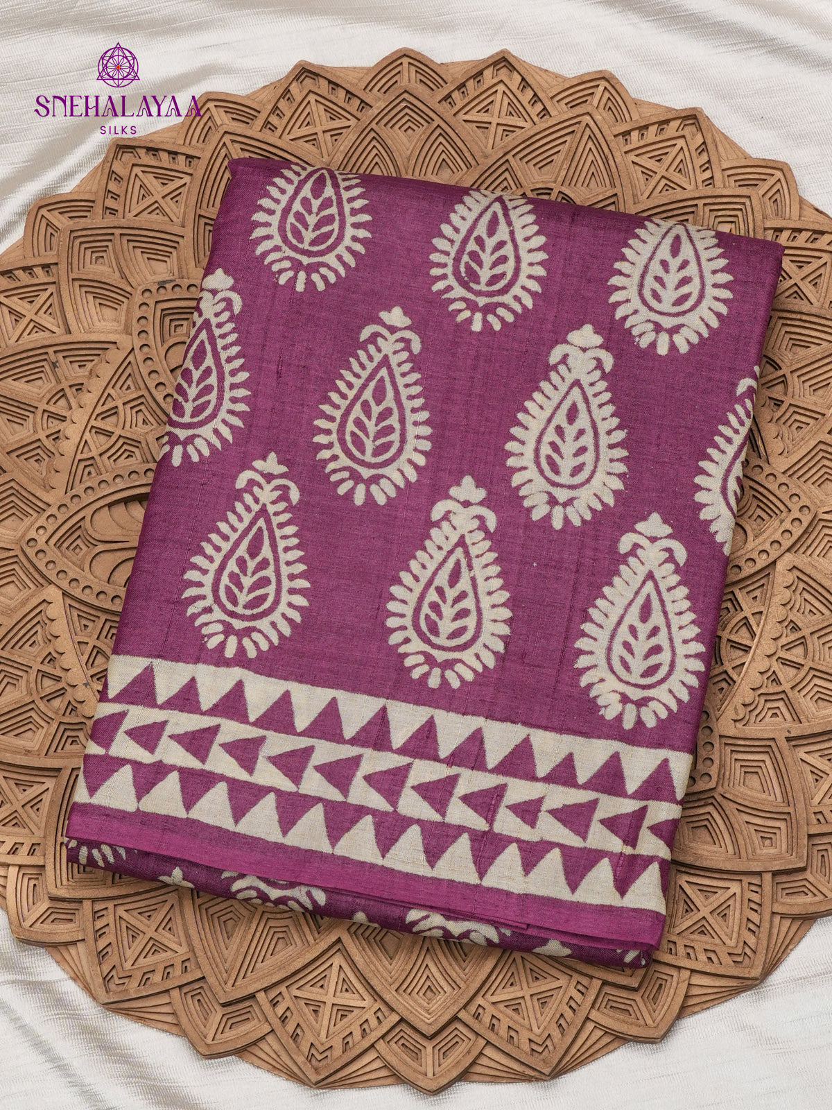 Lavender Dola Silk Saree