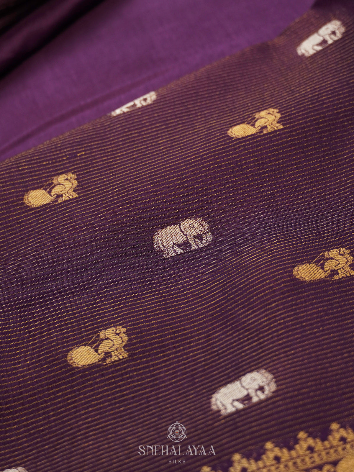 Purple Dola Silk Saree