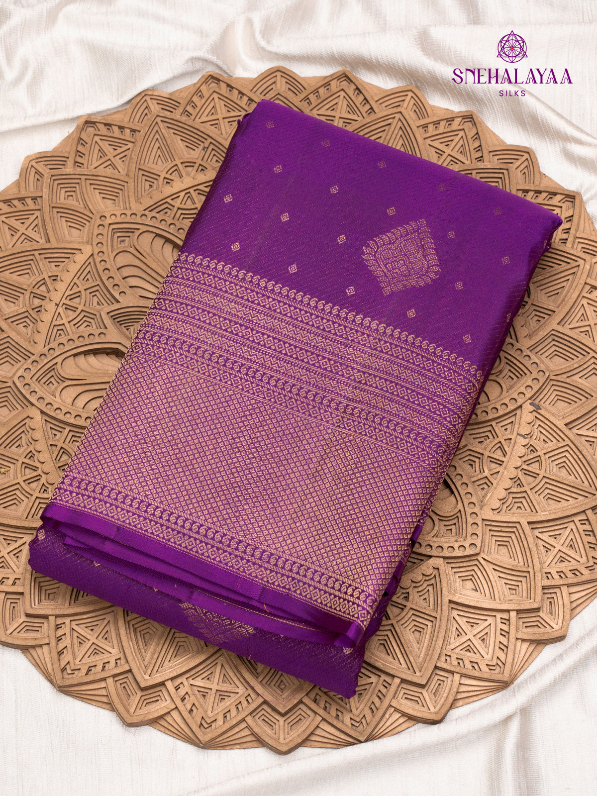 Violet Kanjivaram Silk Saree