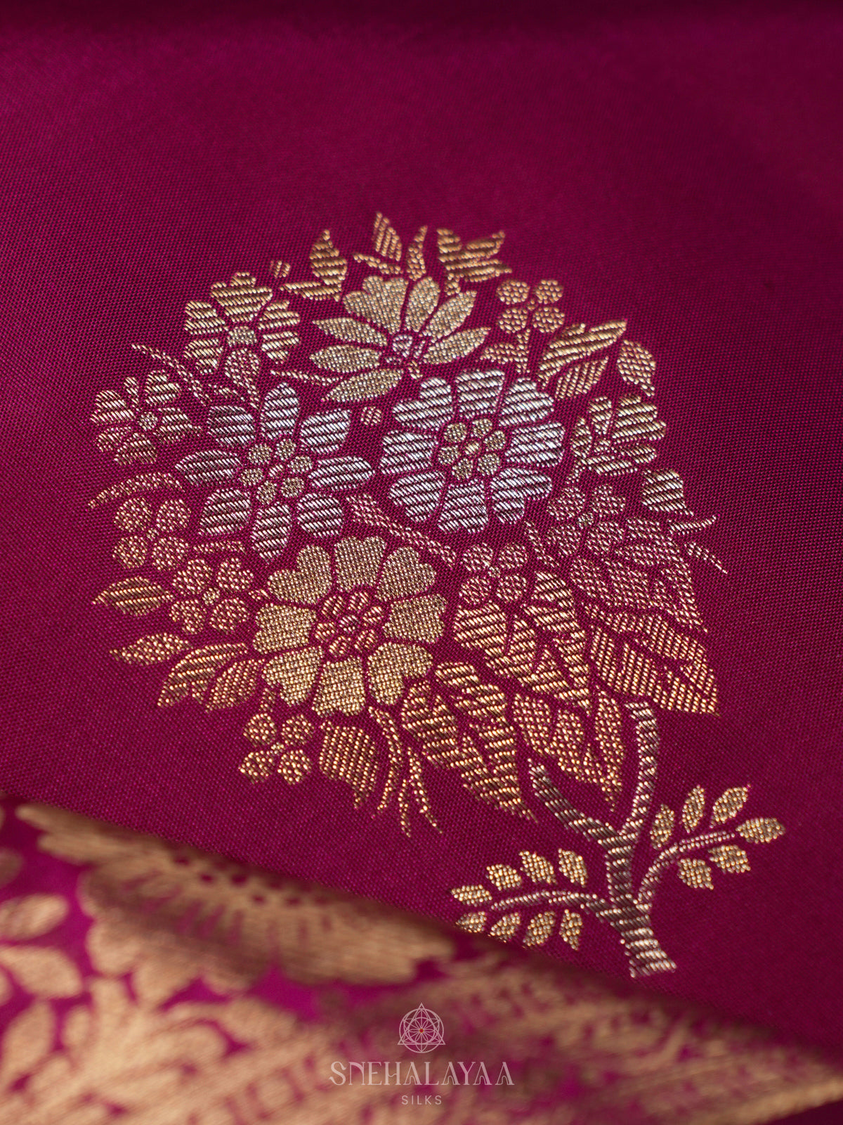 Magenta Kanjivaram Silk Saree