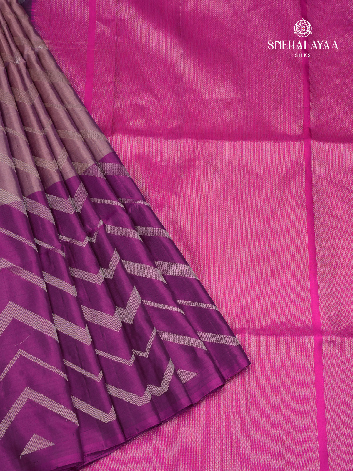 Lavender Kanjivaram Soft Silk Saree