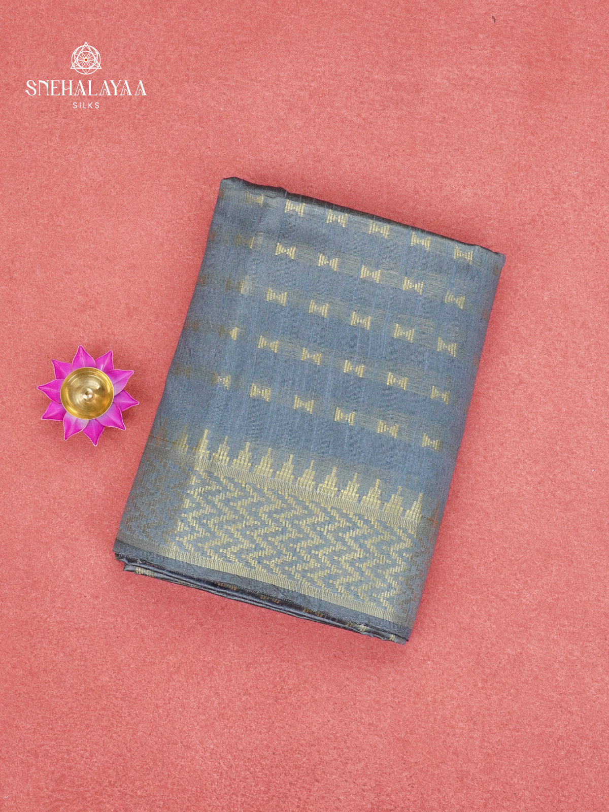 Grey Bamboo Silk Saree